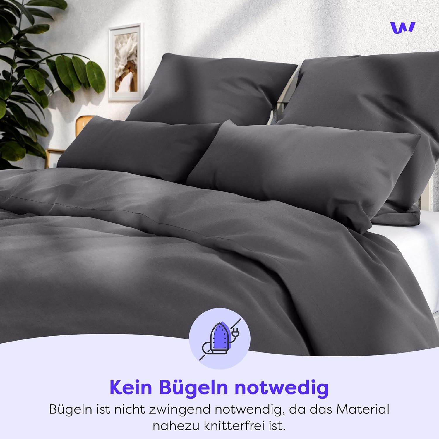 Wolkenfeld Bettwäsche Mikrofaser 4 tlg - günstig online kaufen