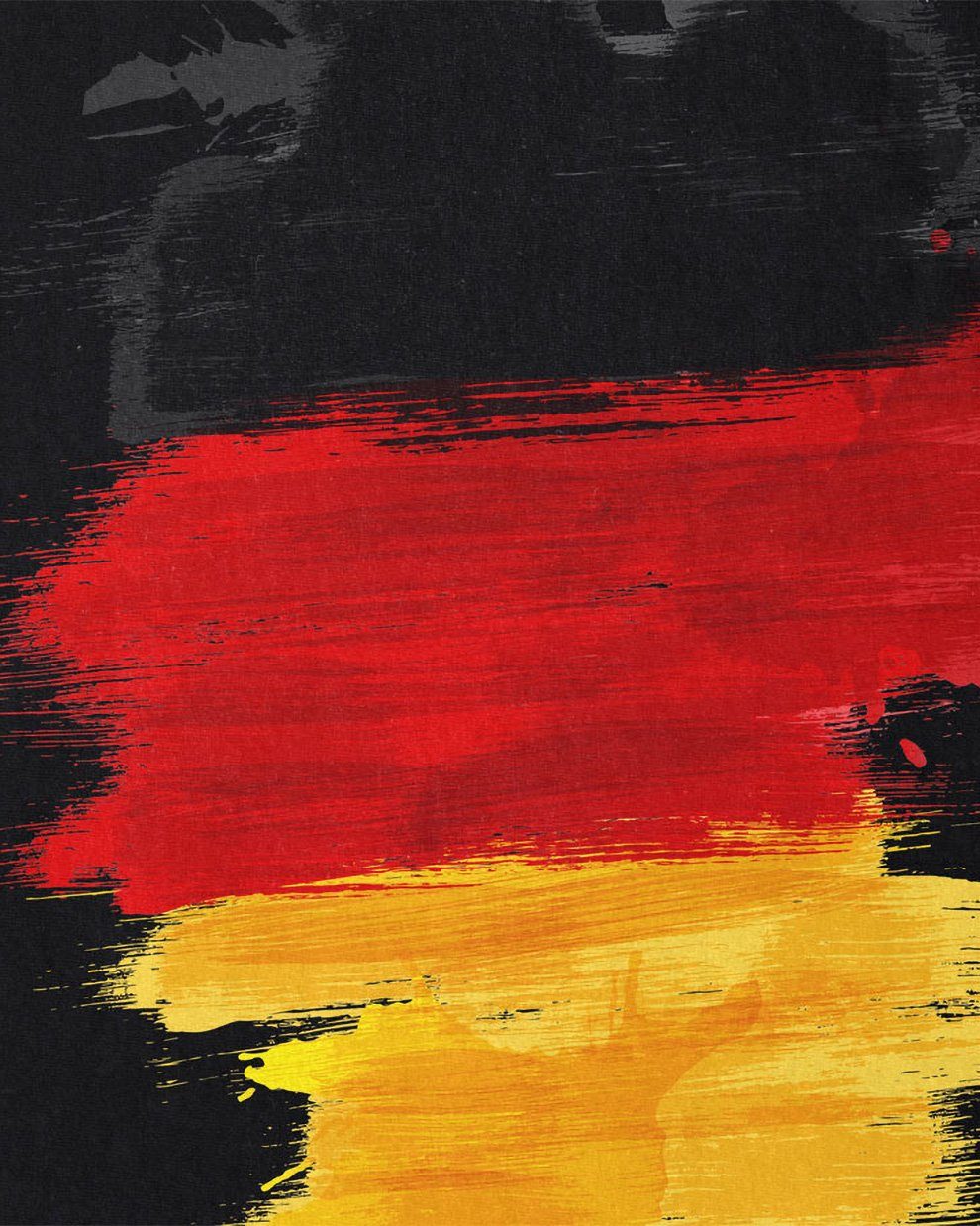 Flagge T-Shirt WM Sport schwarz EM Germany Print-Shirt Fußball style3 Fahne Deutschland Herren