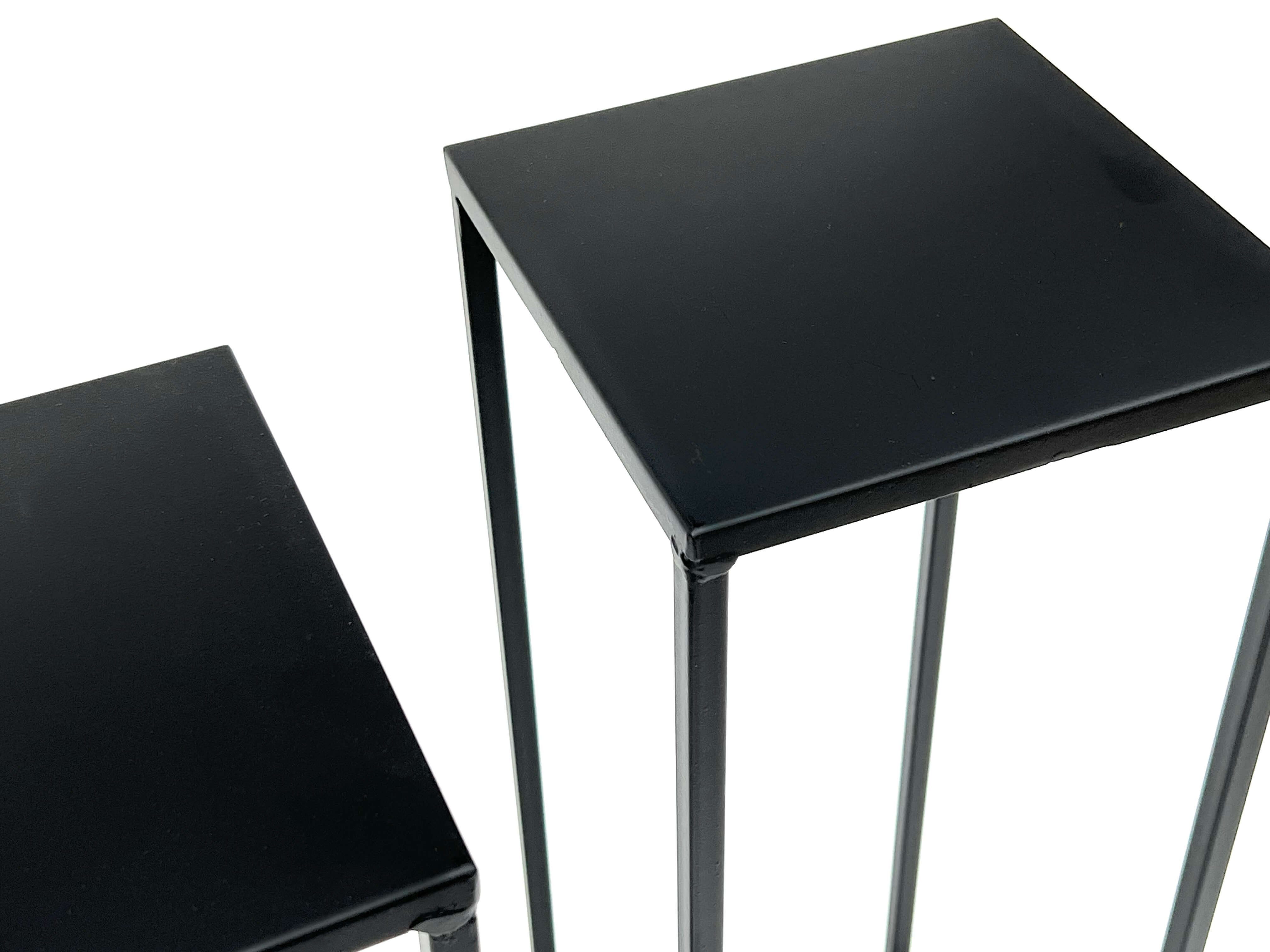 DanDiBo Blumenhocker 2x Metall Schwarz 50 cm 96315 S Beistelltisch