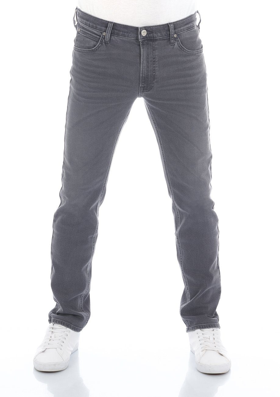 Extrem beliebt zu günstigen Preisen Lee® Straight-Jeans Herren Jeanshose Daren Denim Stretch Fit Zip Hose (LSS3PCQG3) mit Fly Light Regular Grey