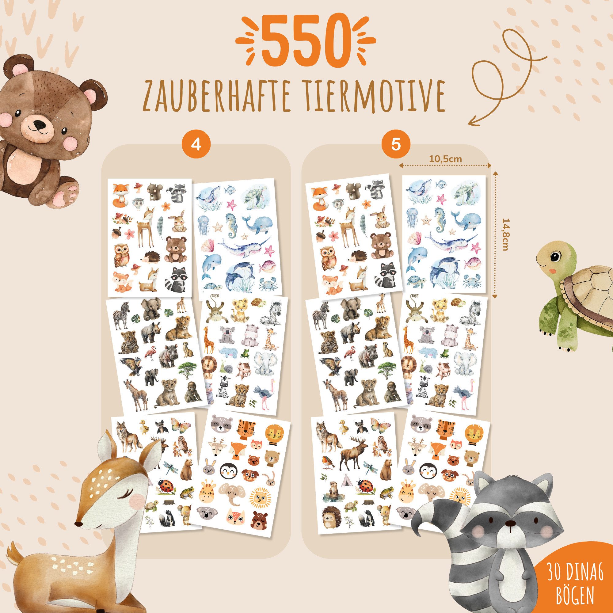 MeinBaby123® Kindertattoo 550 hautfreundliche Hauttattoos für Kinder, Geschenk für Kinder, Mitgebsel Kindergeburtstag, Geschenk Jungs & Mädchen