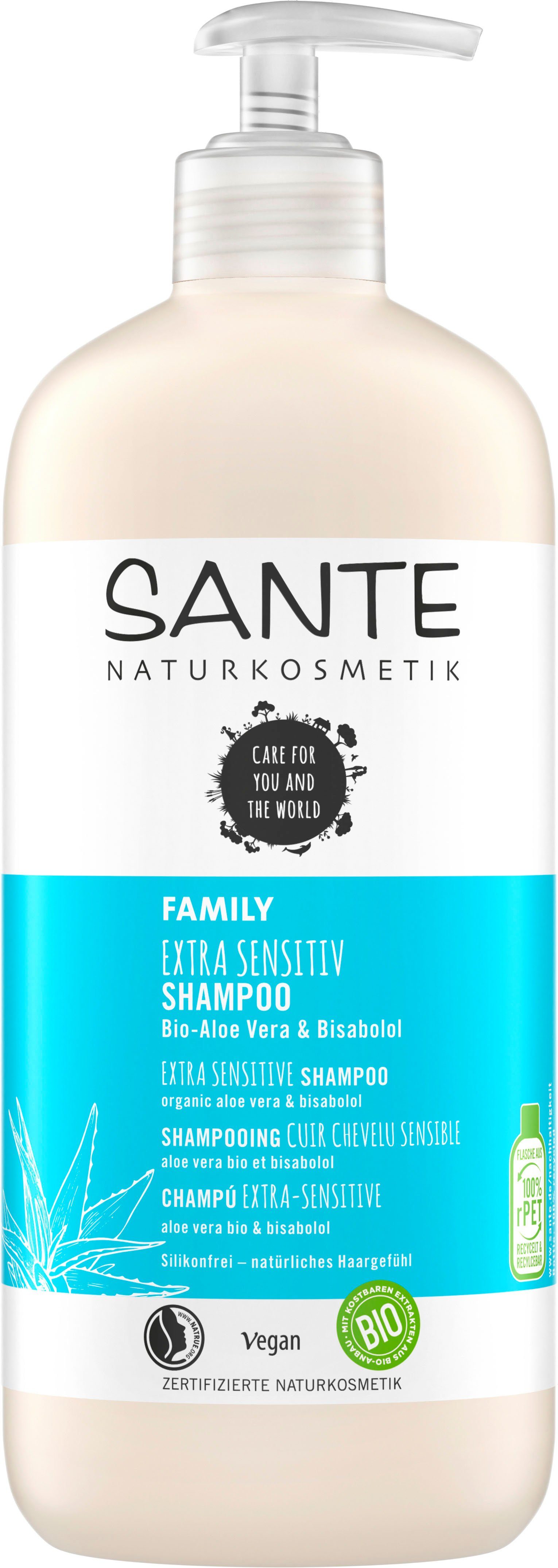 SANTE Haarshampoo FAMILY Extra Sensitiv Shampoo, Beruhigende &  feuchtigkeitsspendende Wirkung