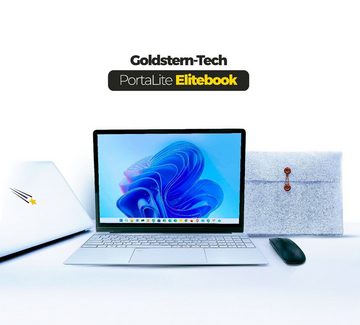 Goldstern-Tech PortaPro Elitebook Notebook (39,60 cm/15.6 Zoll, Intel Celeron, 512 GB SSD, mit Windows 11, Full-HD-Display, Konnektivität & Fingerabdruckscanner)
