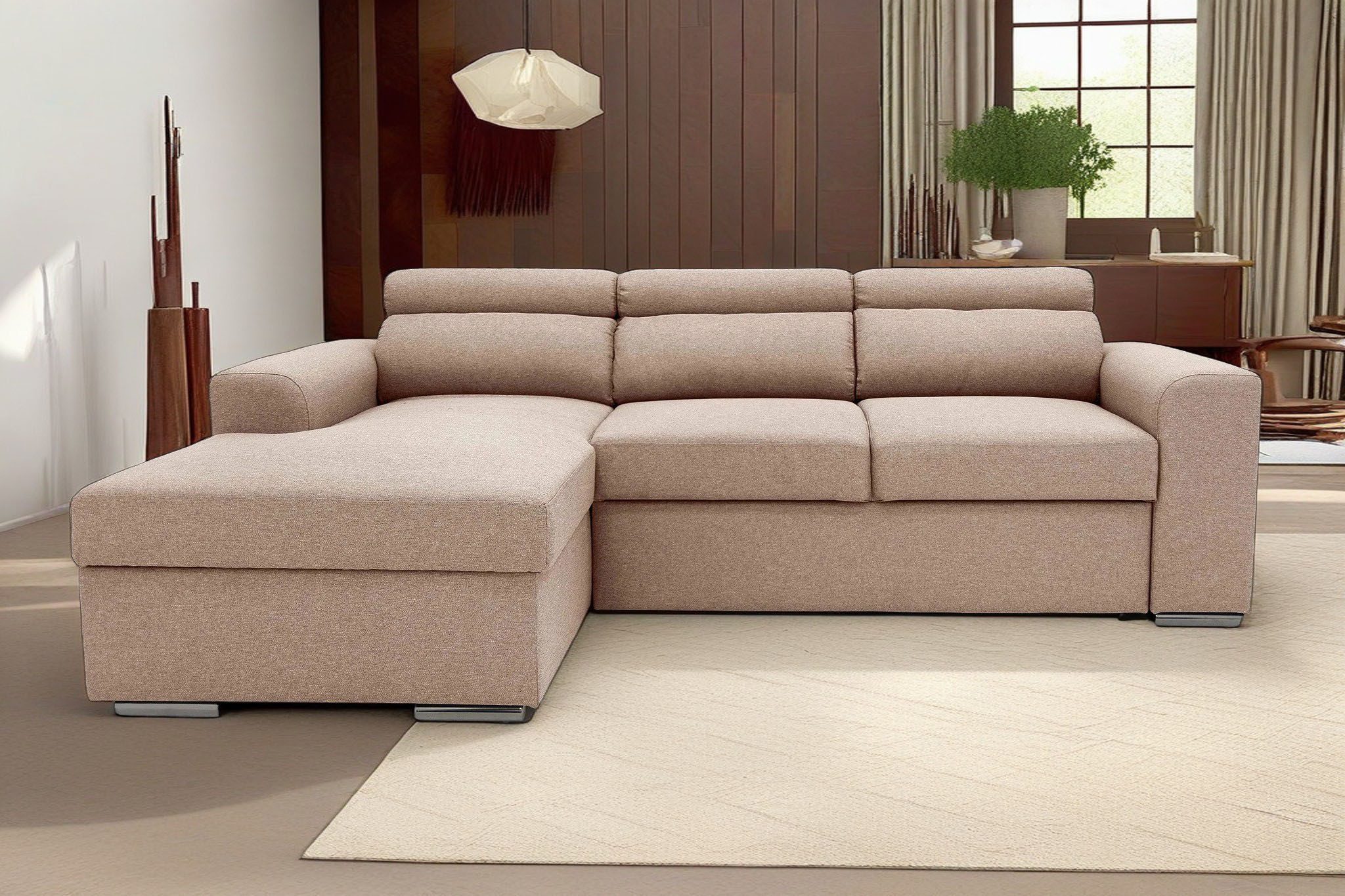 GEPADE Ecksofa Hella, L-Form, inkl. Bettfunktion und Bettkasten