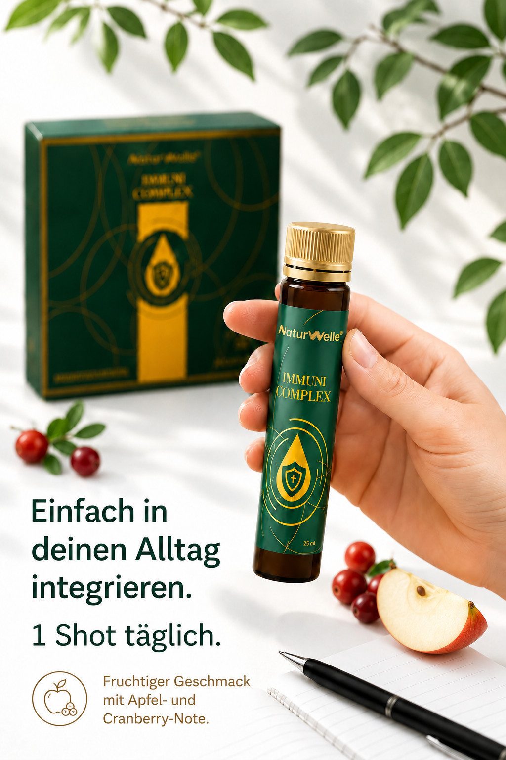 NaturWelle IMMUNI COMPLEX TRINKSHOTS Trinkshots, 1 er Packung à 7 St., 175 ml, made in Germany