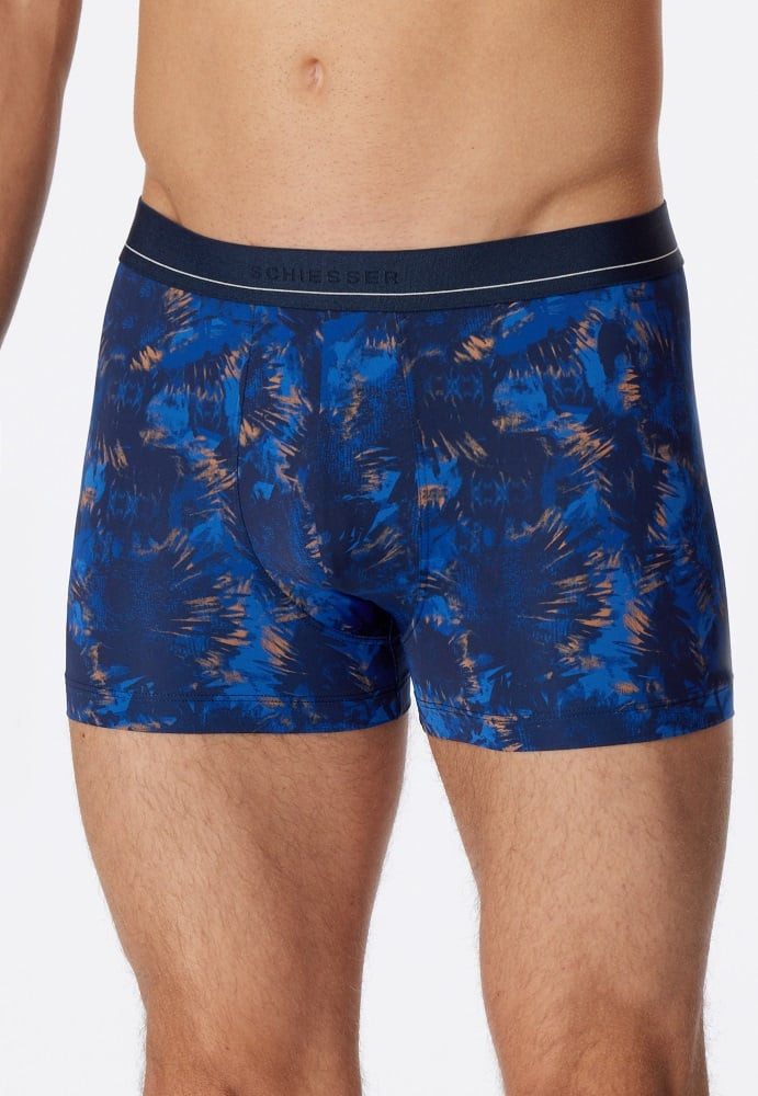 Schiesser Boxershorts Unterwäsche Micro-Qualität gemustert indigoblau Herre günstig online kaufen