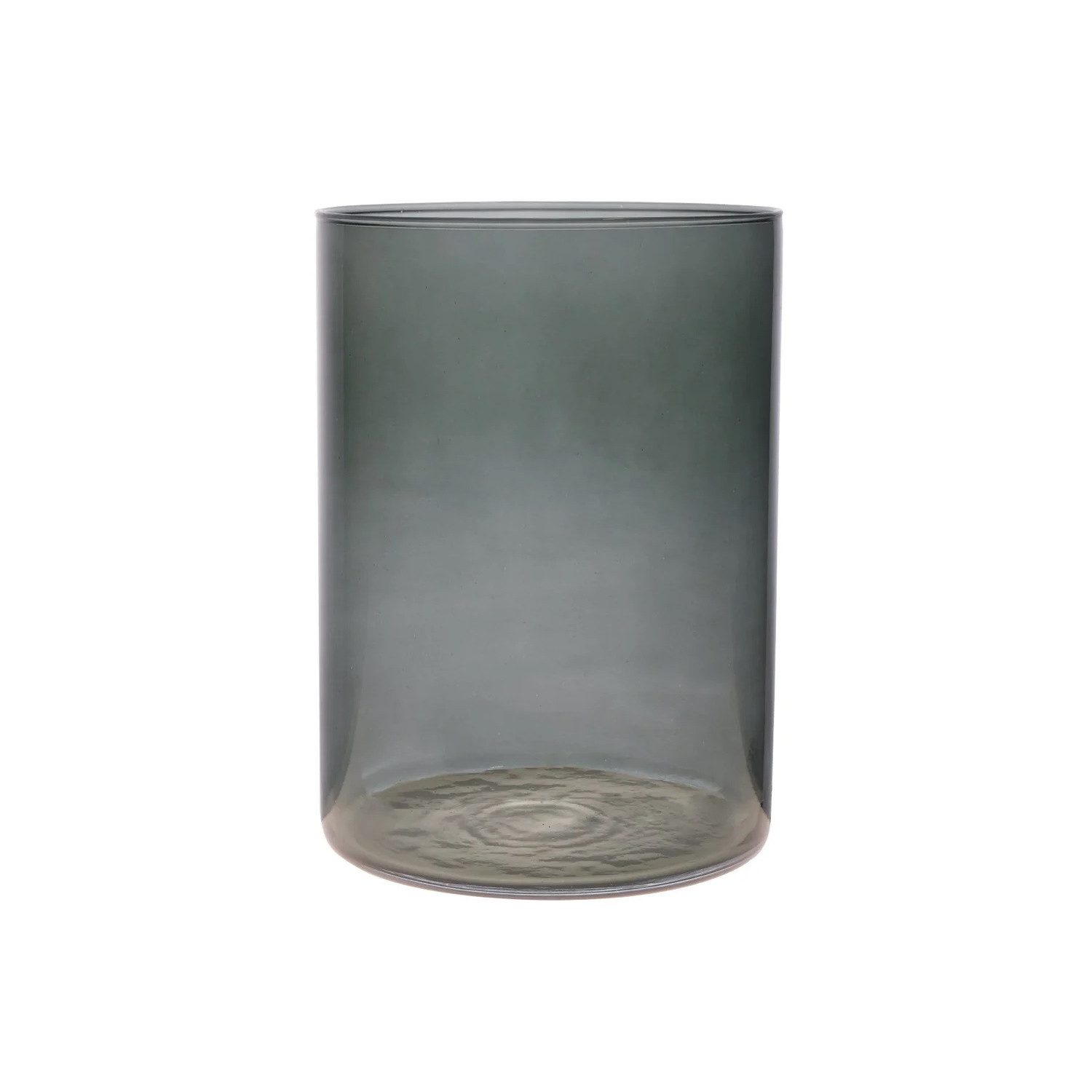 Hakbijl Glass Dekovase, Farbe: Grau, Höhe: 25cm