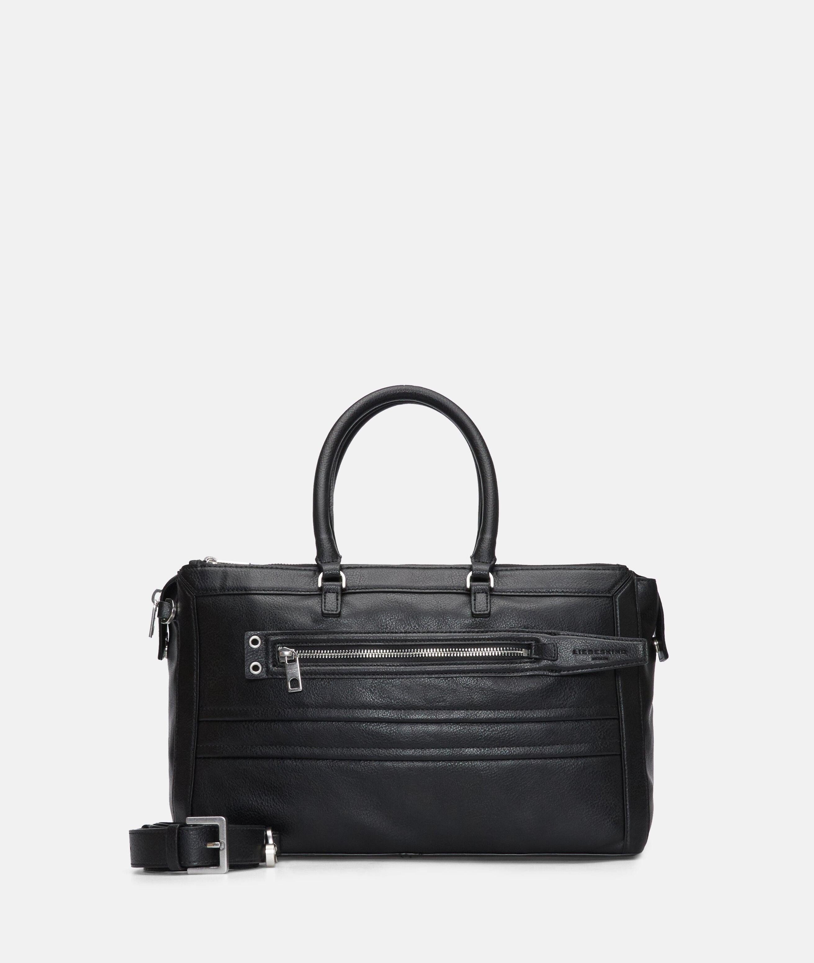 Liebeskind Berlin Schultertasche Delia Satchel M, Geräumige Schultertasche in Lederoptik mit authentischer Narbung