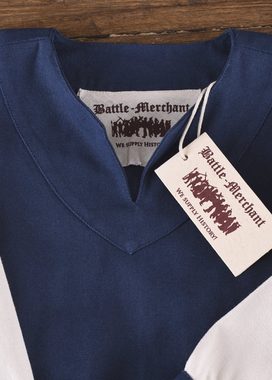 Battle Merchant Ritter-Kostüm Kinder-Wikingerkleid Solveig, langarm, blau/natur, Gr. 128