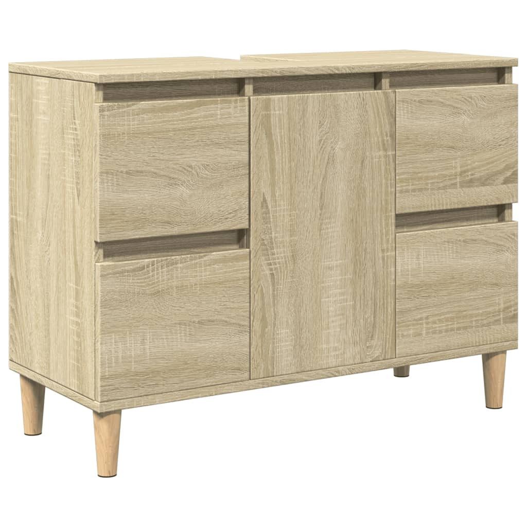 vidaXL Schrankmodule Waschbeckenunterschrank Sonoma-Eiche 80x33x60 cm günstig online kaufen