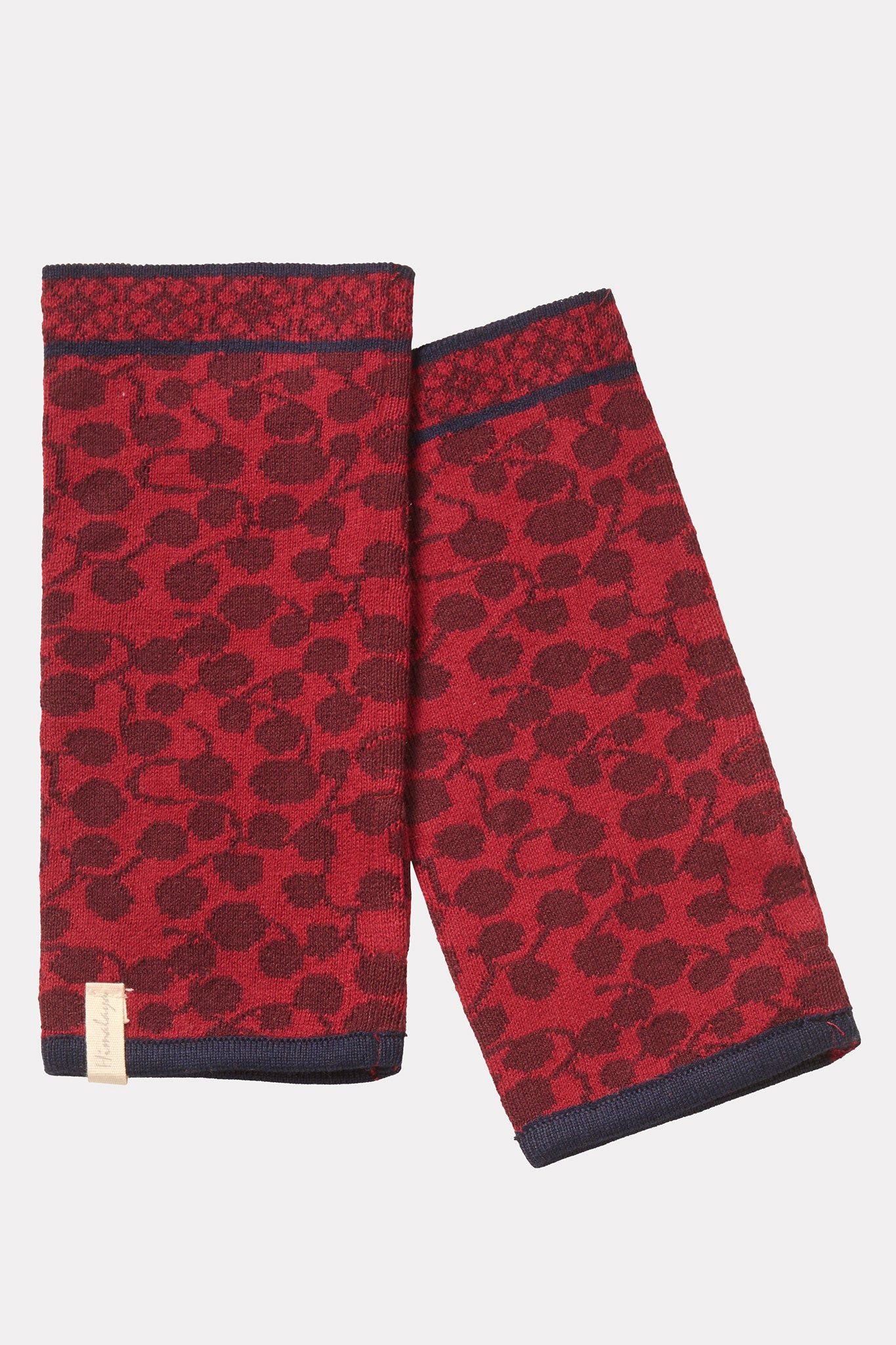 Himalaya Clothing Armstulpen Fingerlose Handschuhe Damen mit Tropfenmuster - Wärmende Handstulpen Hochwertige Pulswärmer aus Bio-Baumwolle