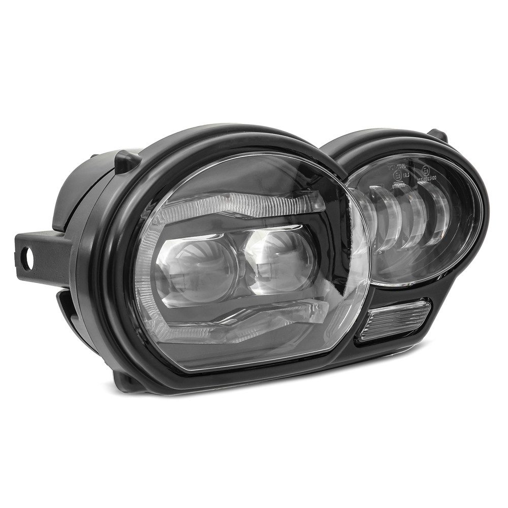 Lumitecs Halter LED Scheinwerfer passend für BMW R 1200 GS 04-12 QL4 + Rückspiegel ECE