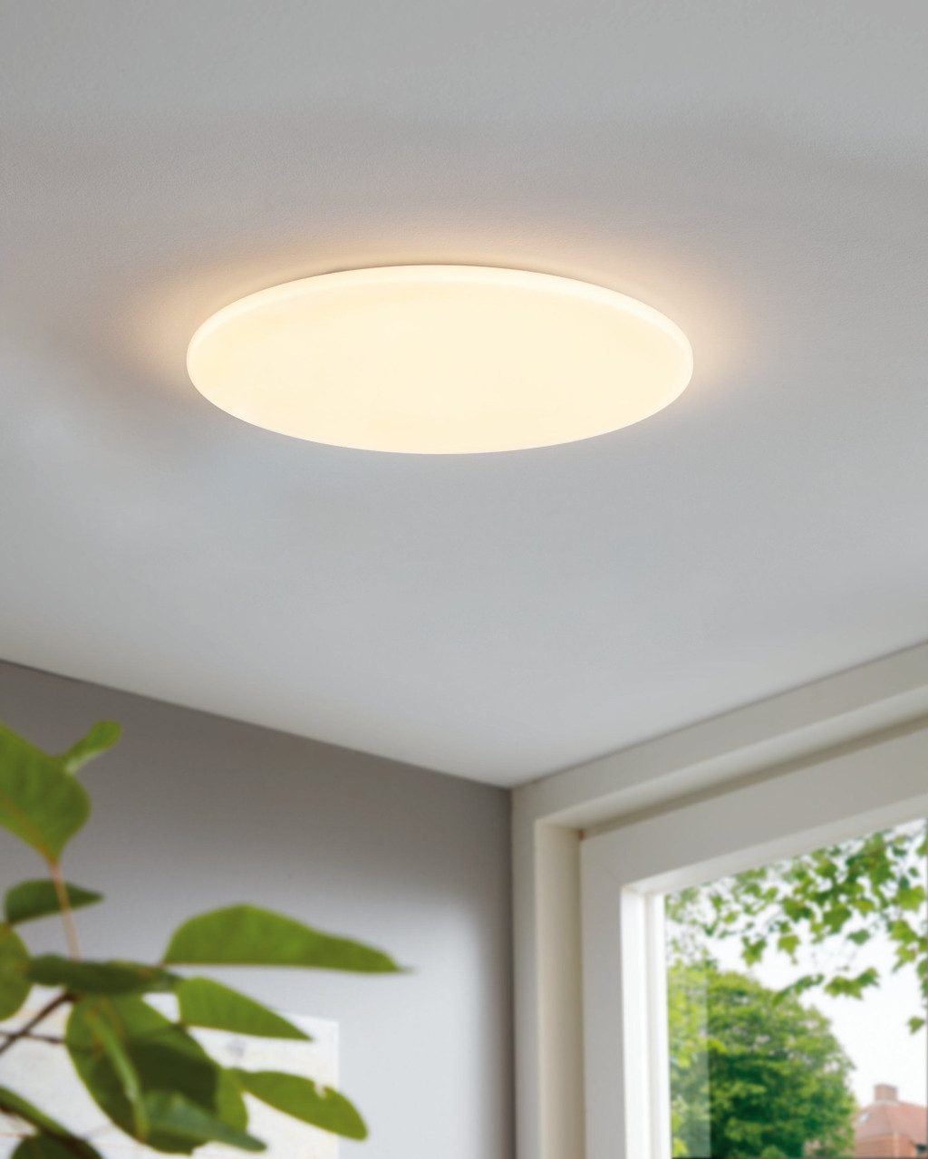 LED Deckenleuchte Eglo LED Deckenleuchte Pogliola-E weiß Ø 31 cm