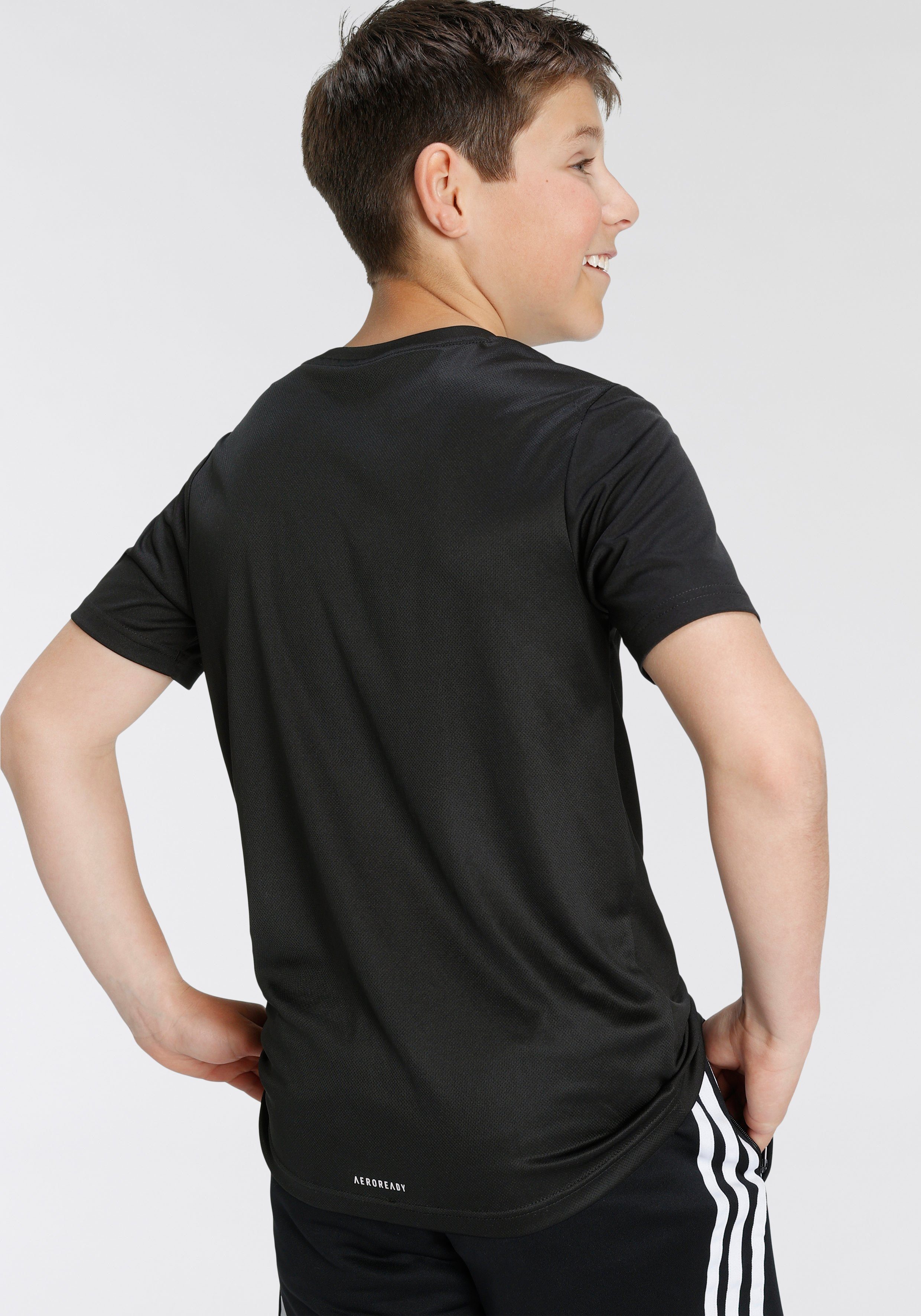 BIG adidas T-Shirt ADIDAS MOVE TO DESIGNED LOGO Sportswear BLACK/WHITE