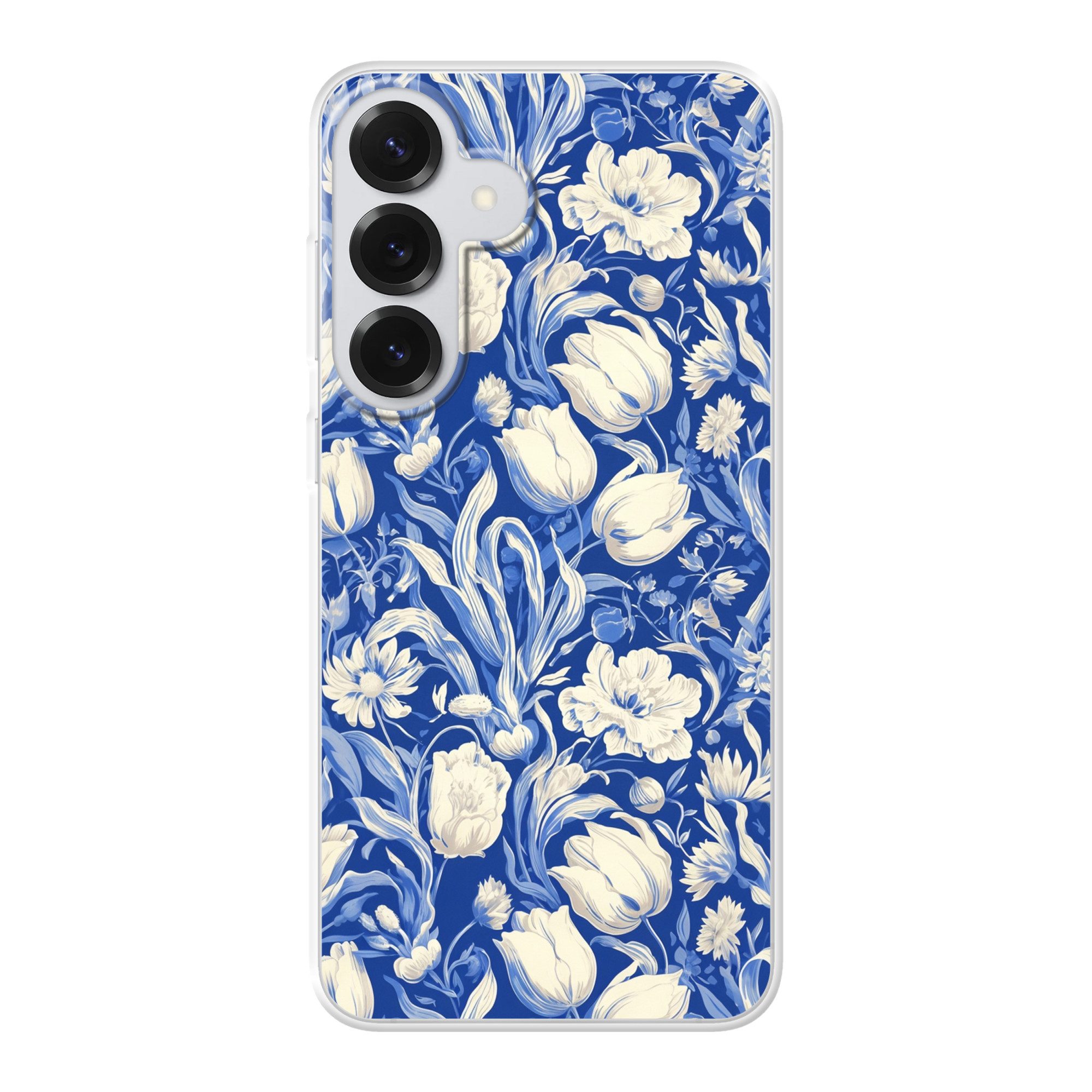 MuchoWow Handyhülle für Samsung Galaxy S26 Plus Blumen - Delfter Blau - Muster - Tulpe, Smartphone-Bumper, Print, Handy Schutzhülle Dünn