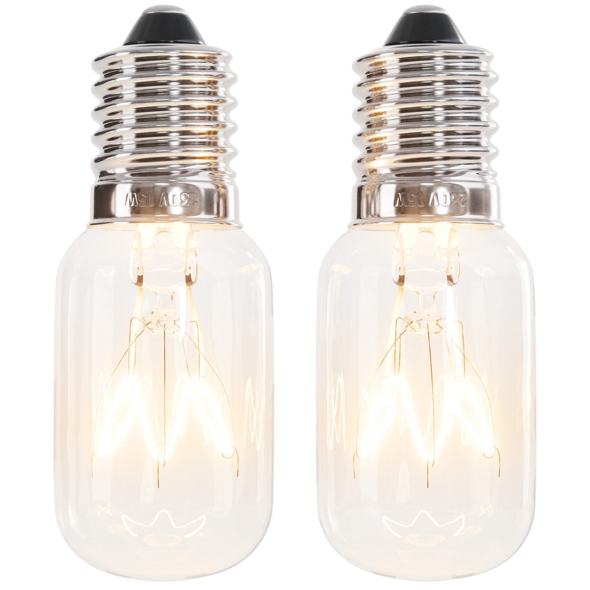 greate. LED-Leuchtmittel 2x Kühlschranklampe 15W E14 warmweiß - T22 Kapsel, 90 Lumen & 2700K, E14, 2 St., warmweiß