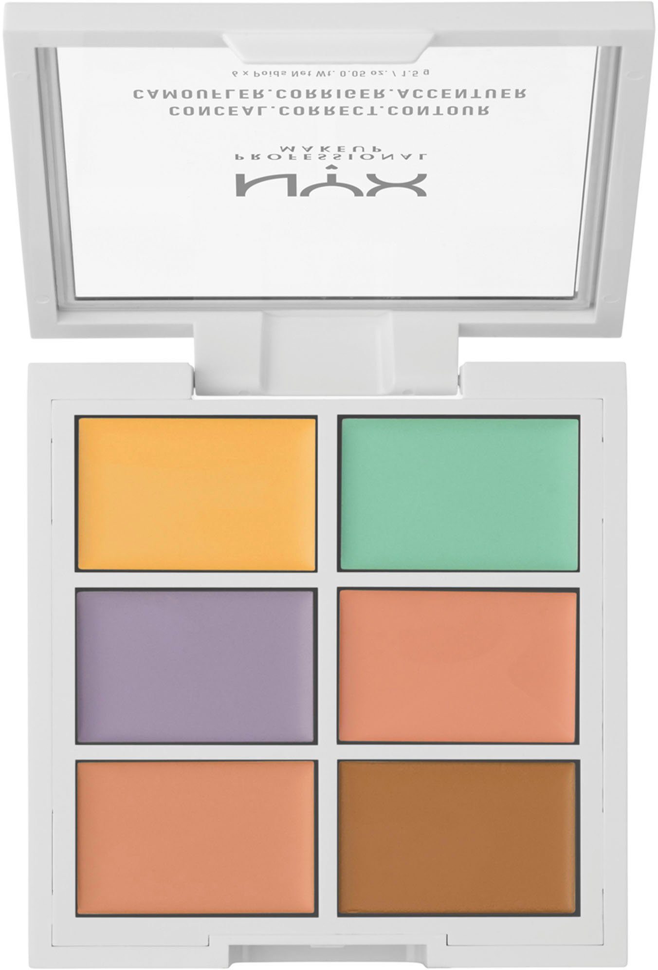 NYX Concealer NYX Professional Makeup Color Correcting Palette, Cremige  Textur ohne Faltenentstehung und Cakey-Effekt