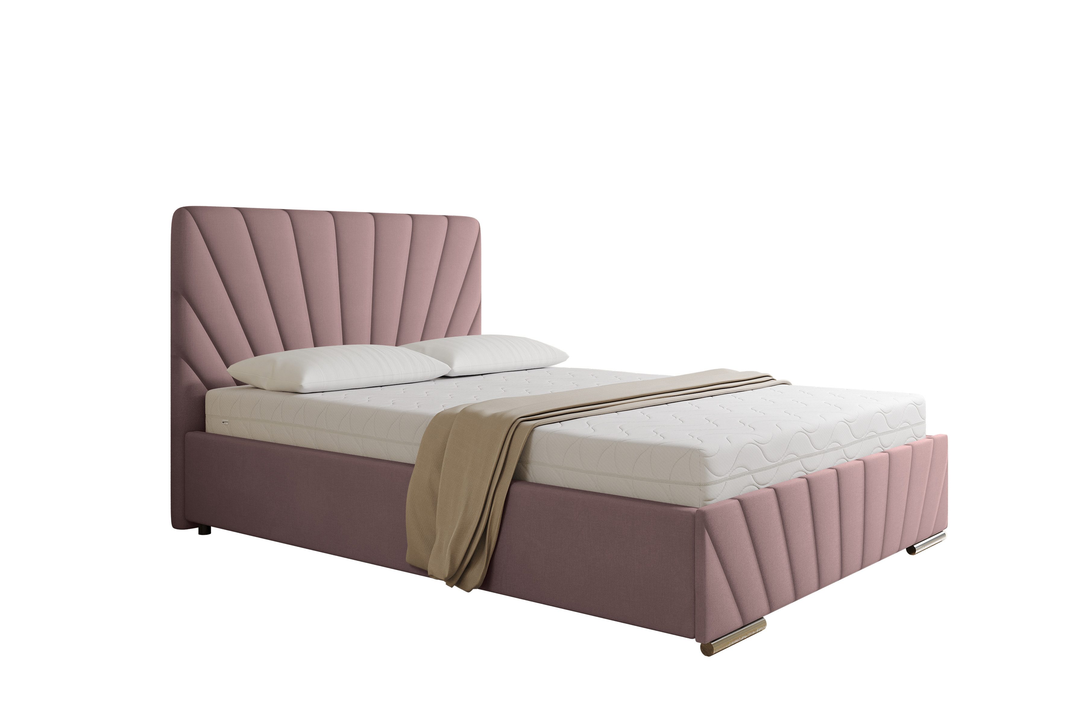 Polsterbett RAY Doppelbett mit Stauraum aus Kiefernholz 140x200 160x200 180x200