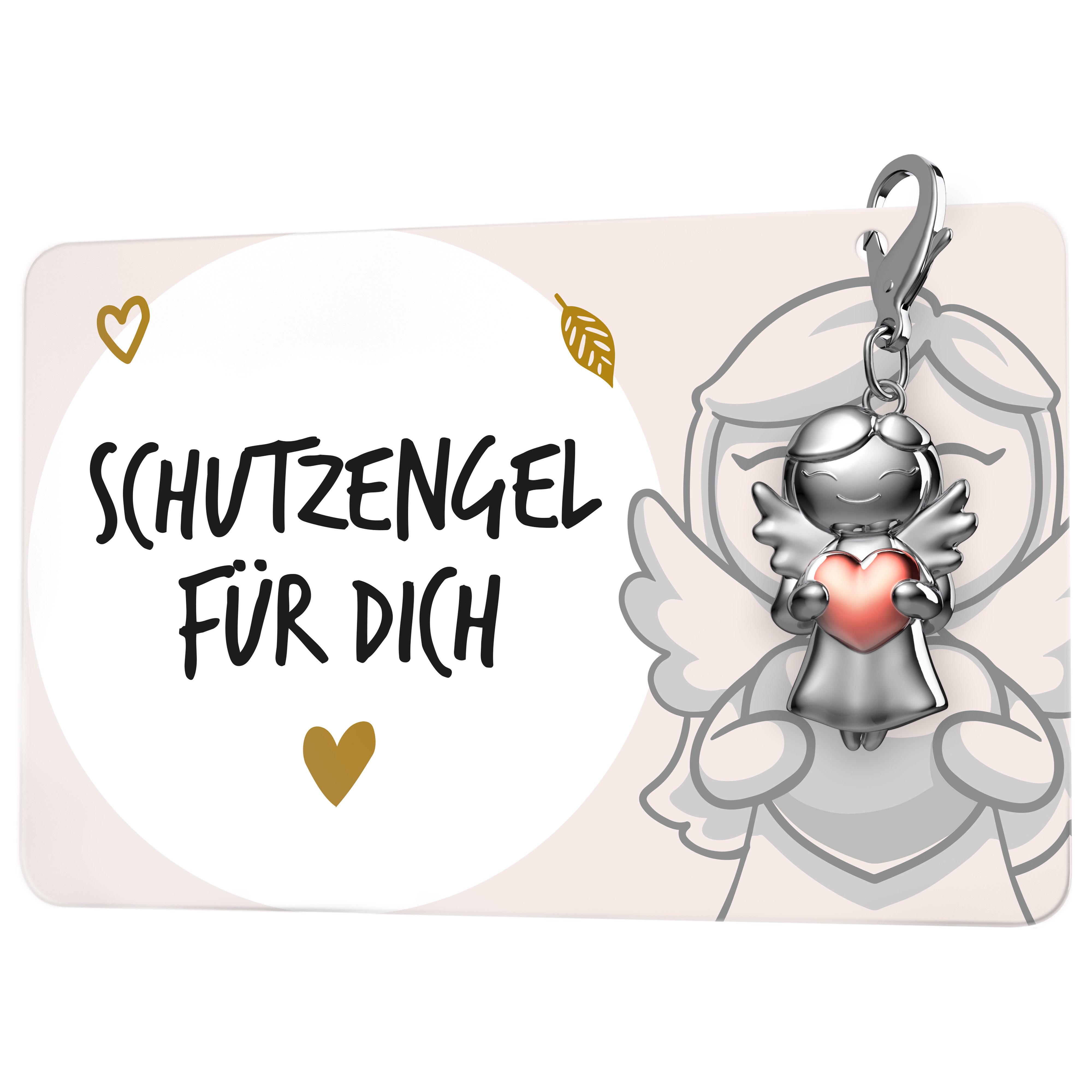 FABACH Schlüsselanhänger Schutzengel Star mit Herz & Geschenkkarte mit liebevoller Botschaft