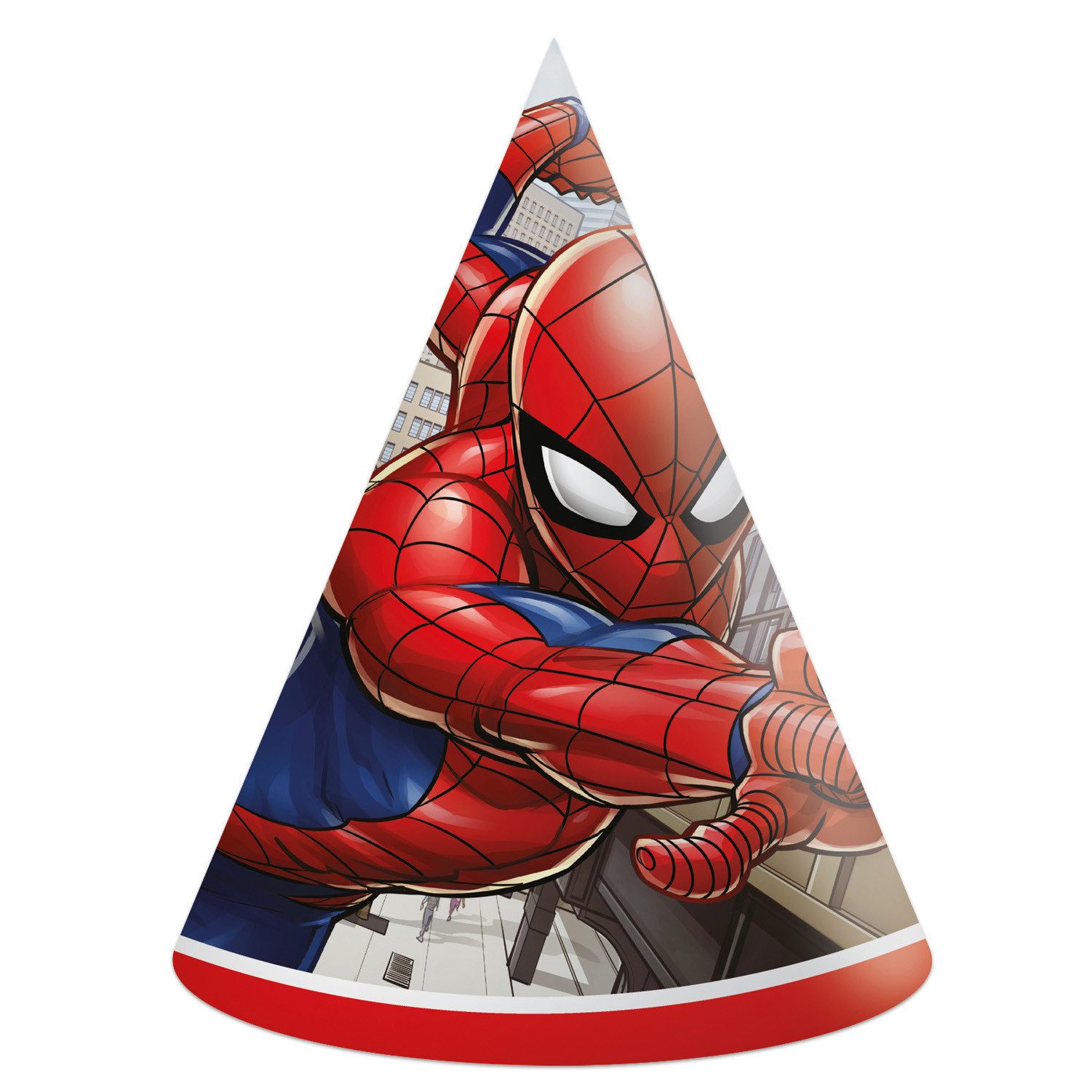 Hängedekoration Partyhüte Spiderman, 6 Stück FSC