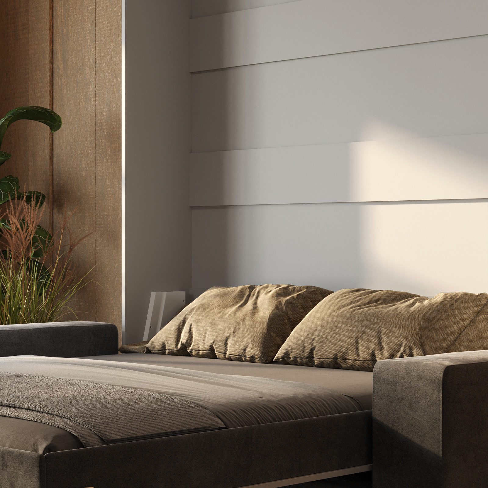 SMARTBett Schrankbett Schrankbett + SOFA Anthrazit günstig online kaufen