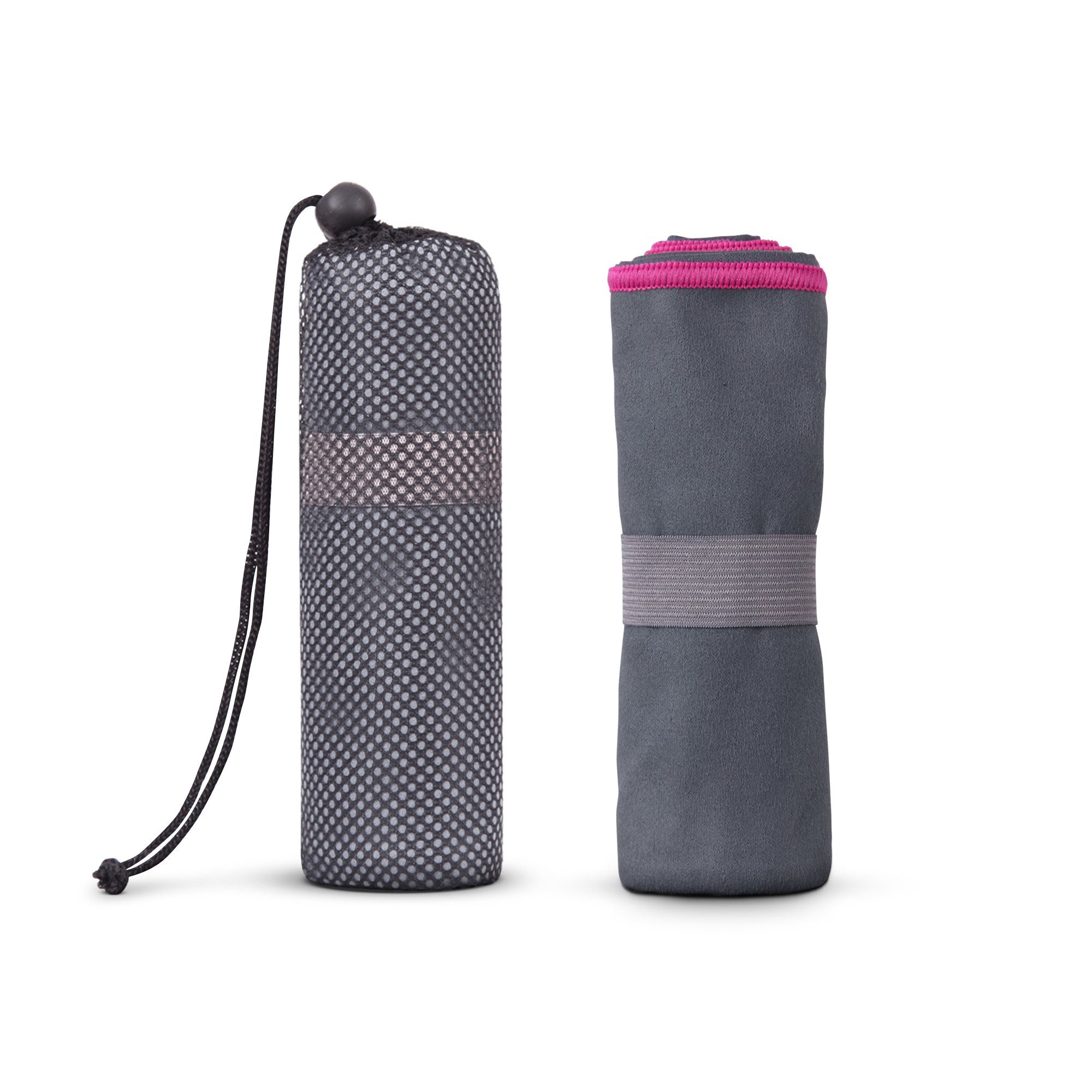 hemmy Fashion Sporthandtuch Mikrofaser Fitnesstuch, inkl. Beutel, Handtuch für Sport, Sauna, Fitness - Reisehandtuch - mit Spanngummi