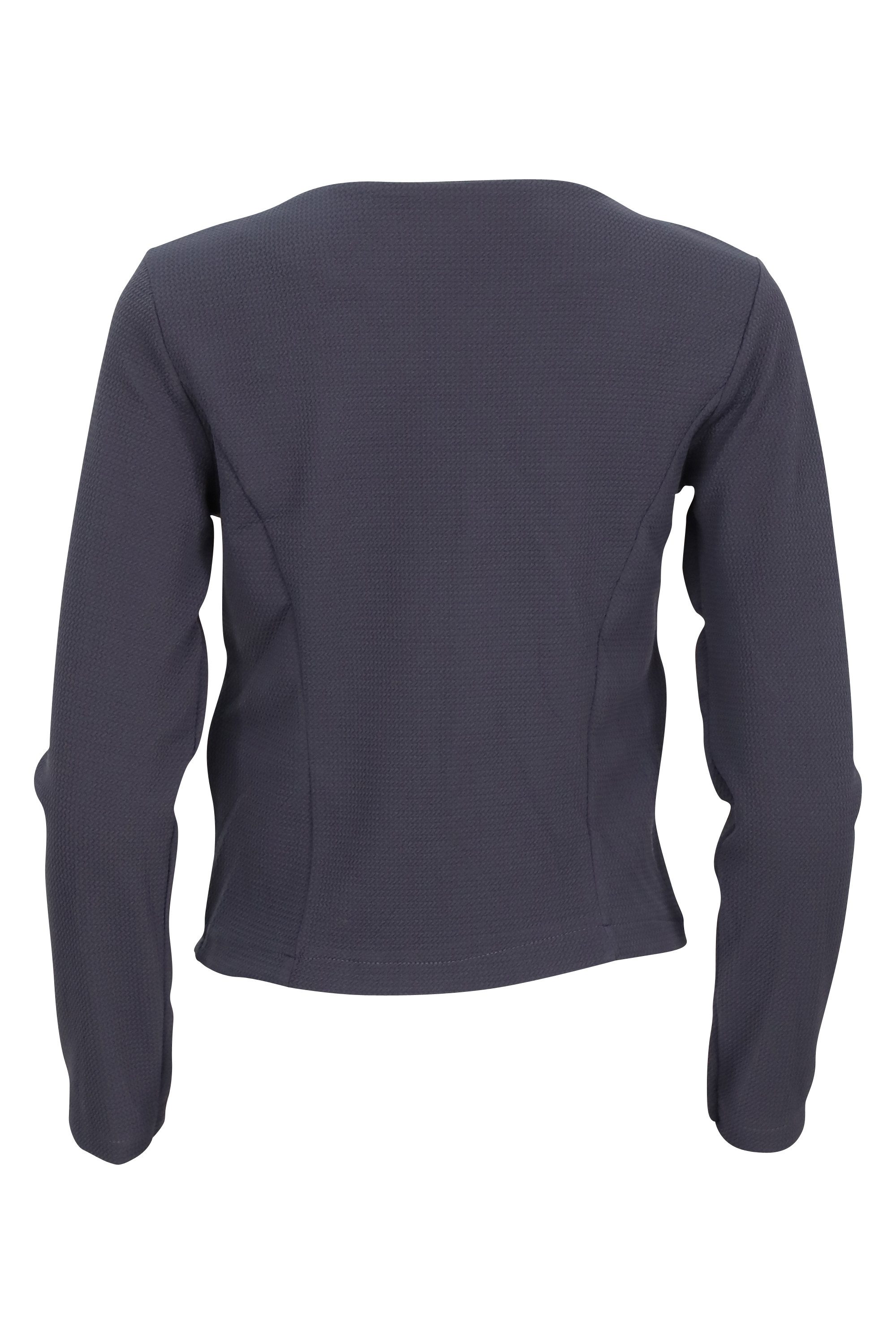 malito more than fashion Jackenblazer malito Damen Blazer ohne Kragen, Sakko im Basic Look, Kurzjacke mit Sweatblazer im Basic-Look