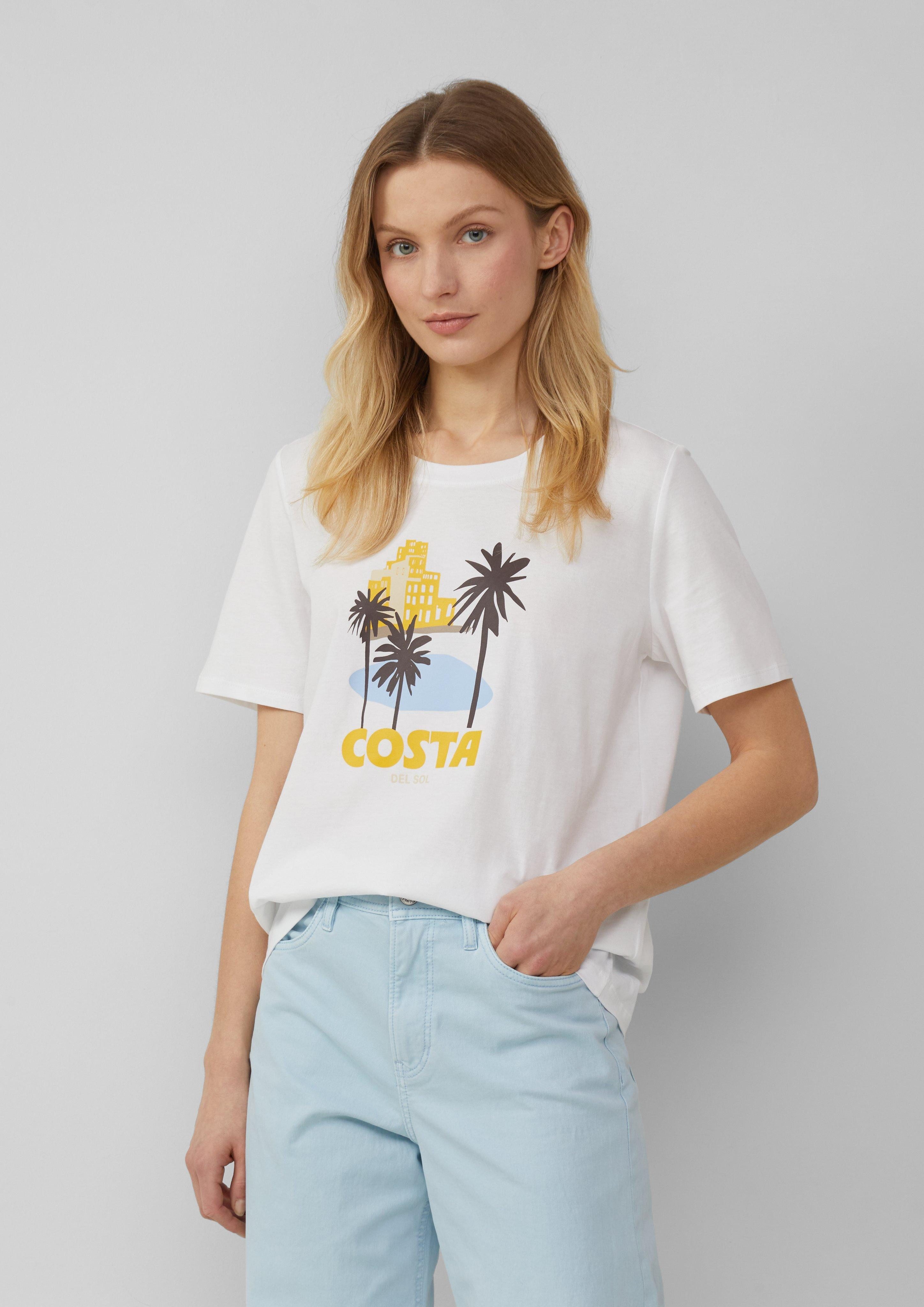 s.Oliver Kurzarmshirt T-Shirt mit Frontprint günstig online kaufen