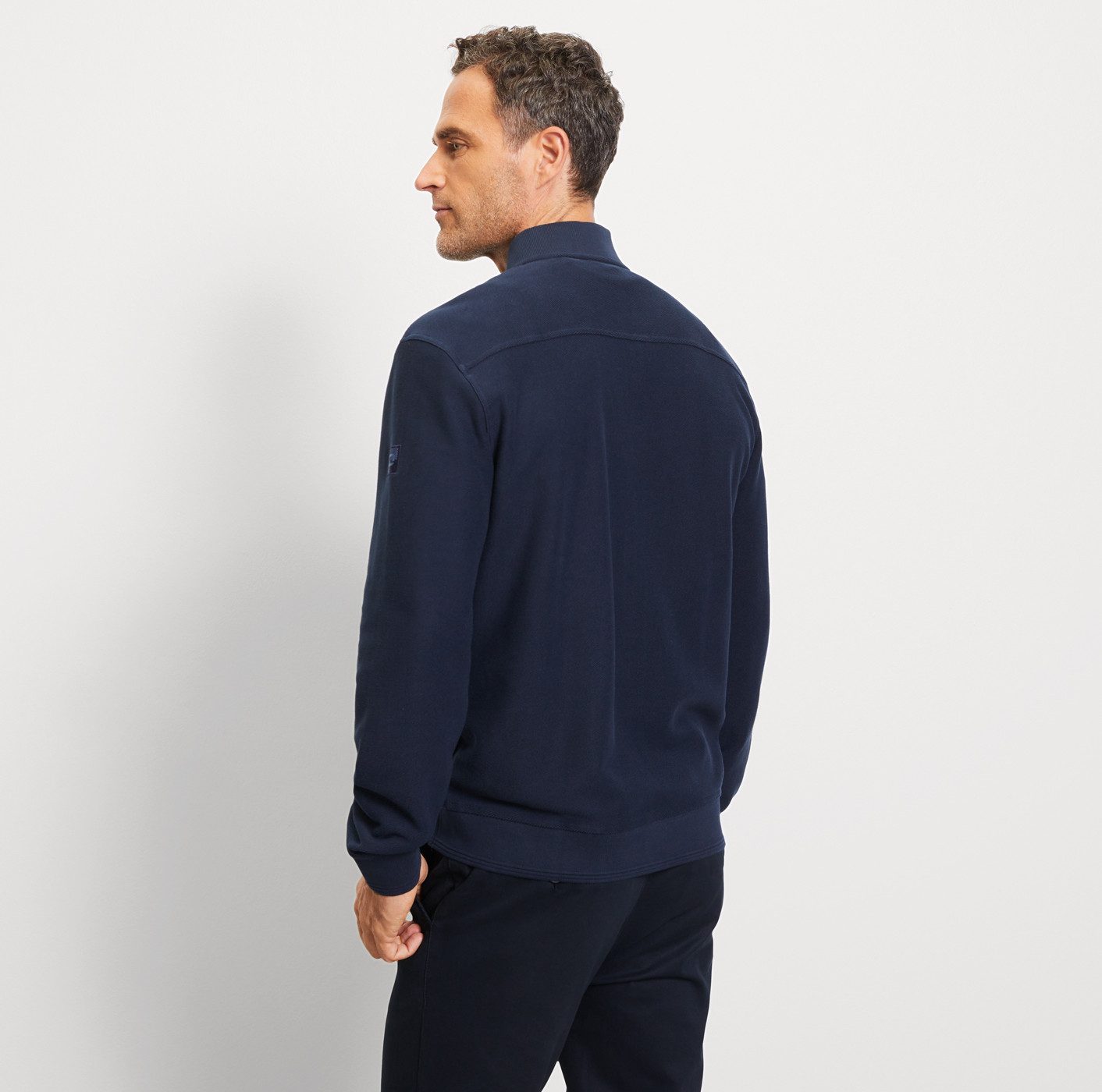 OLYMP Sweatjacke regular fit, basic, Stehkragen günstig online kaufen