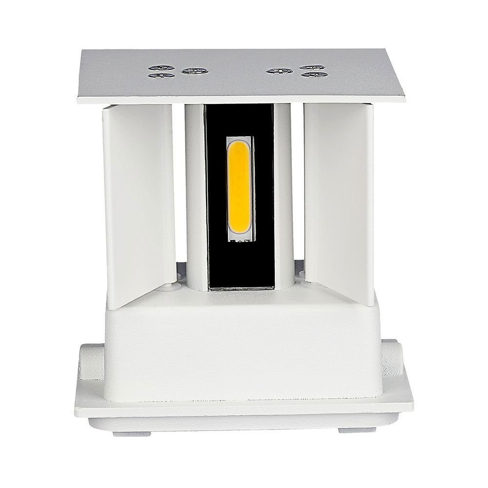 CHIP etc-shop Außen-Wandleuchte, LAMP WALL 5W SQUARE LED-Leuchtmittel BRIDGELUX verbaut, Neutralweiß, 4000K fest WHITE