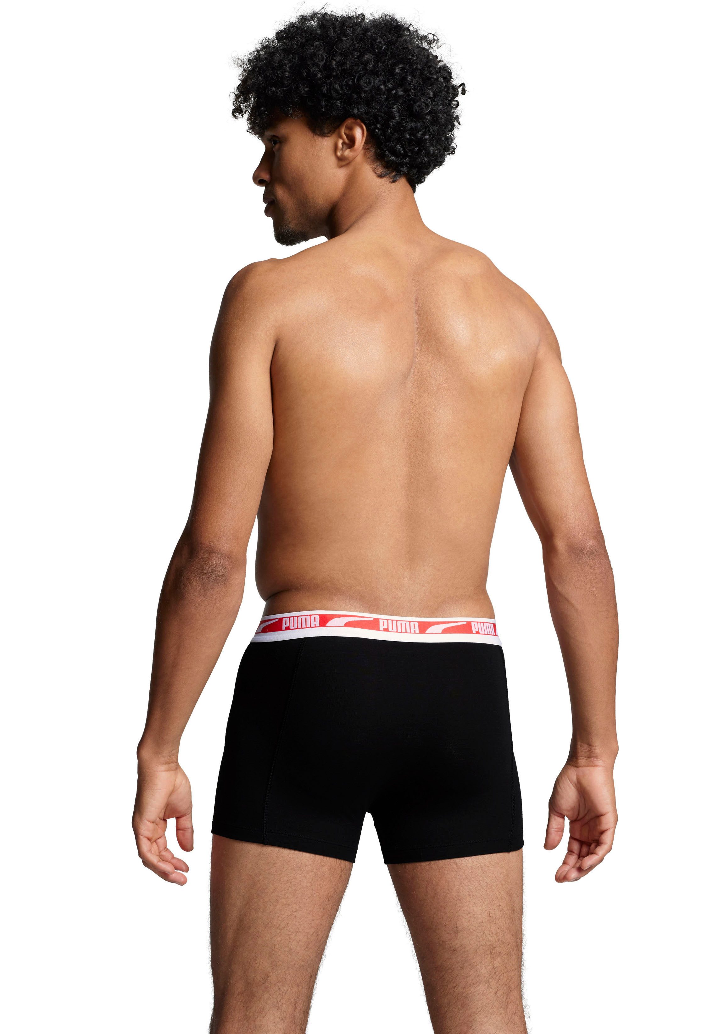 PUMA Boxershorts MEN MULTI LOGO BOXER 2P (2er Pack) Komfortbund