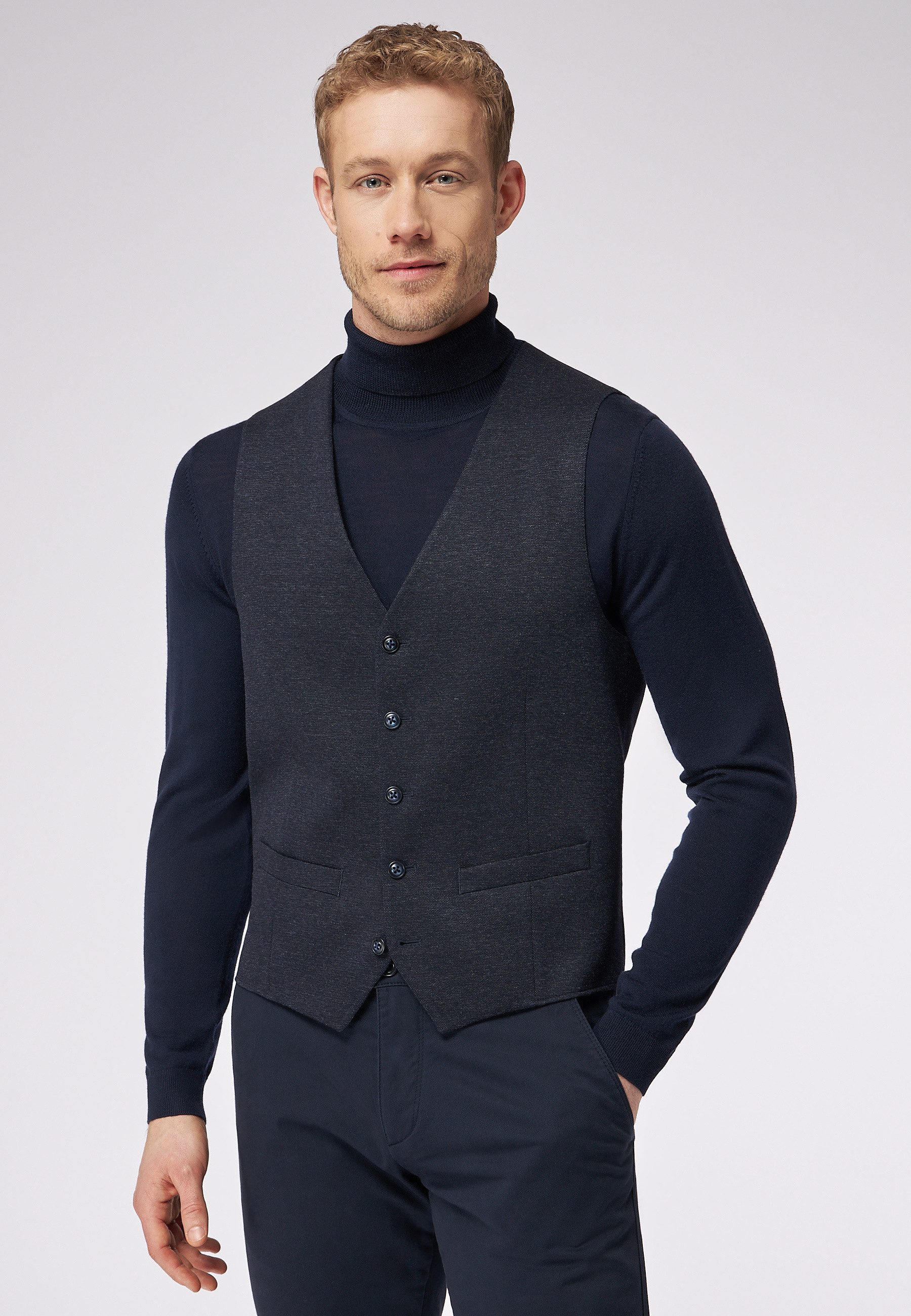 Roy Robson Anzugweste Mit Seitentaschen