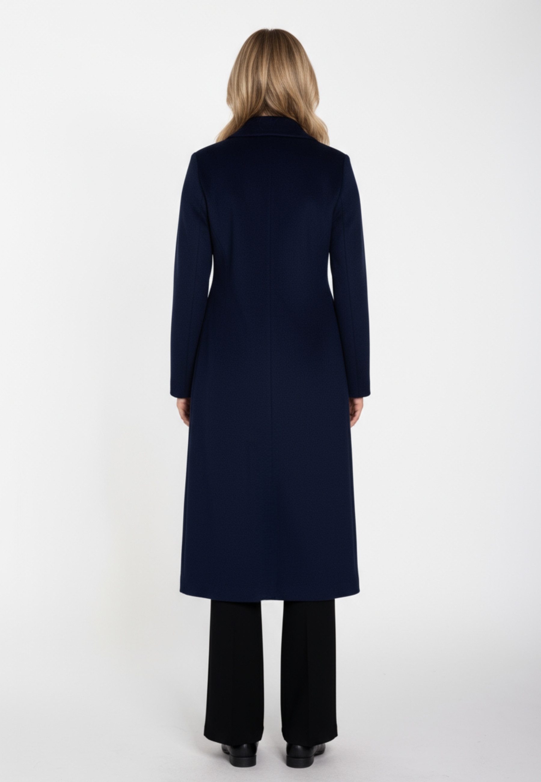 RICANO Langmantel Grazia Damenmantel mit seitlichem Schlitz und zwei Pattentaschen