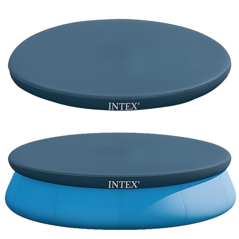 Intex Pool-Abdeckplane Poolabdeckung Schutzplane (Spar-Set, 1-St., 366 cm), Die dunkelblaue Plane speichert die Sonnenwärme am Tag