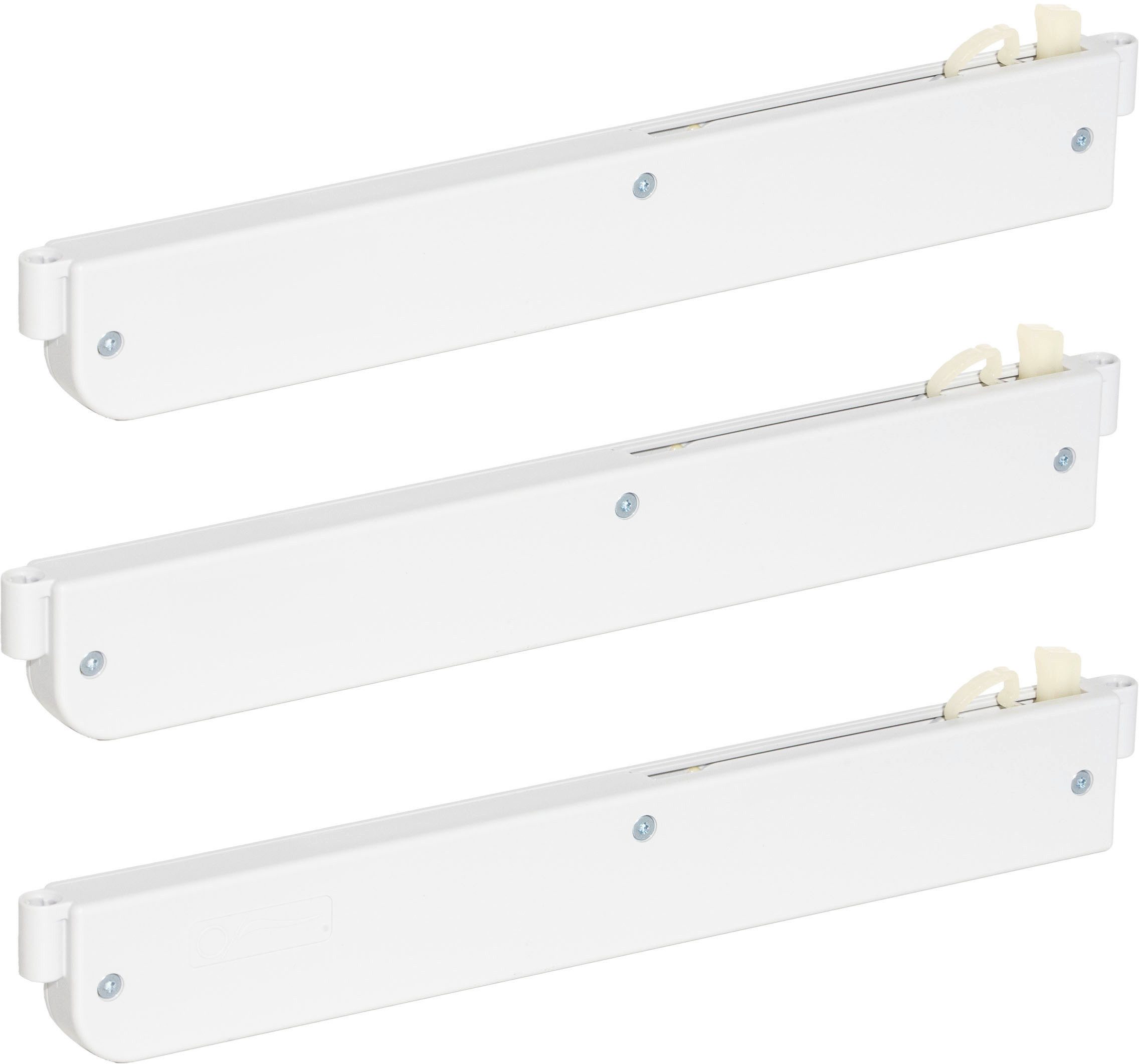 rauch Schwebetürselbsteinzug Soft-Close Zubehör Kleiderschrank Türdämpfer (Set, 3 St), 3er-Set für 4-türige Synchron-Schwebetürenschränke 271 und 361 cm
