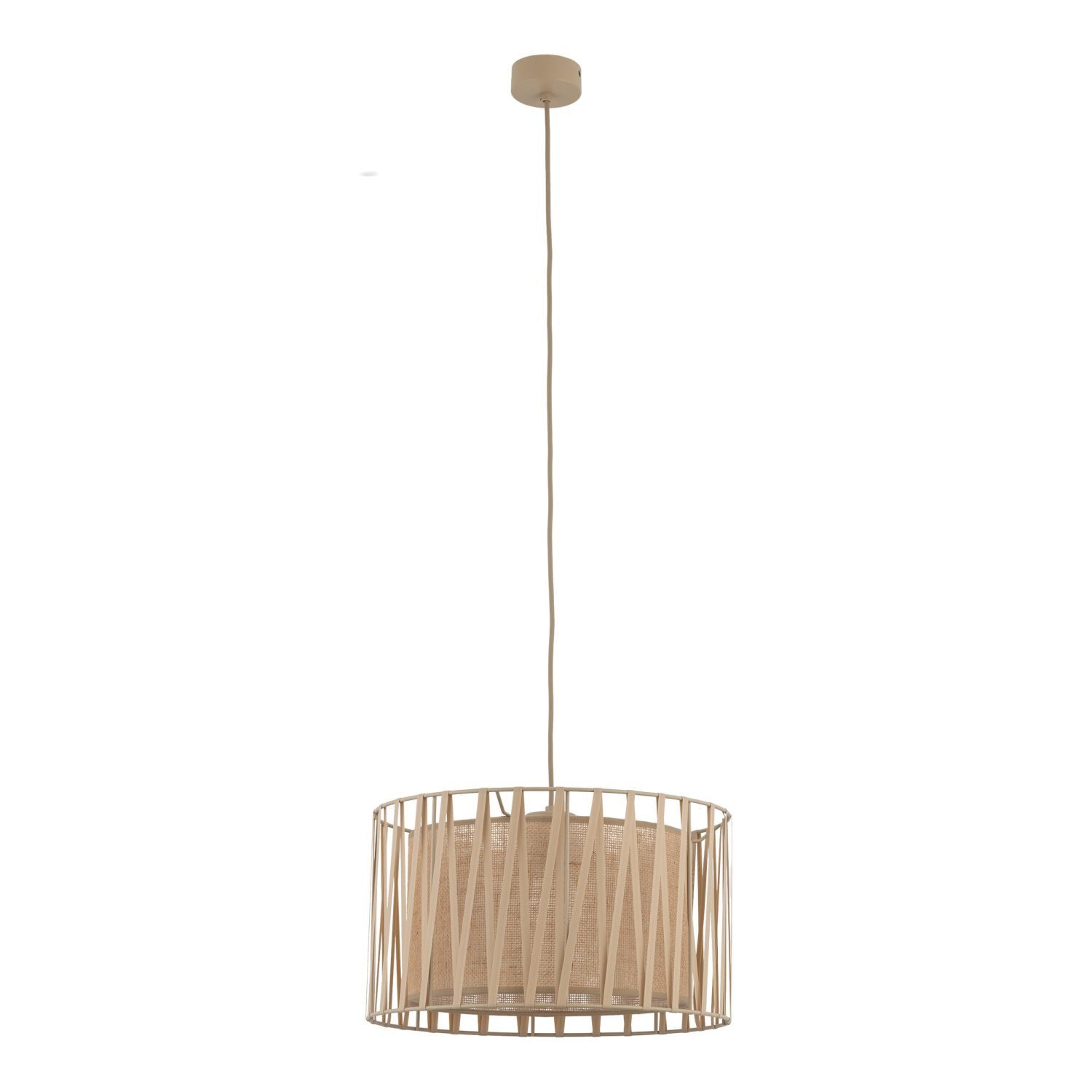 Licht-Erlebnisse Pendelleuchte MINA, ohne Leuchtmittel, Metall H: max. 165 cm D: 38 cm Sandfarben E27 rund Modern