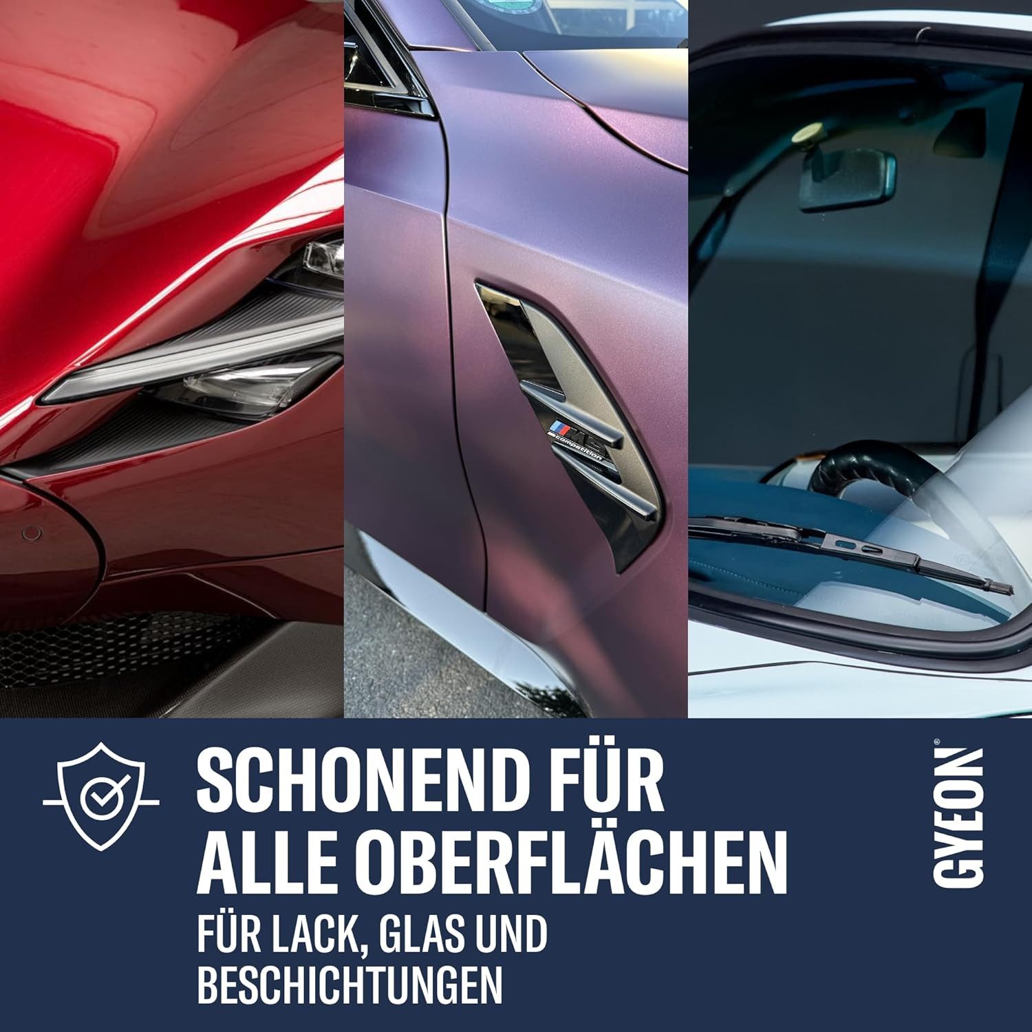 GYEON Q²M Bathe+ Car Shampoo (pH-neutral, residue-free, streak-free)