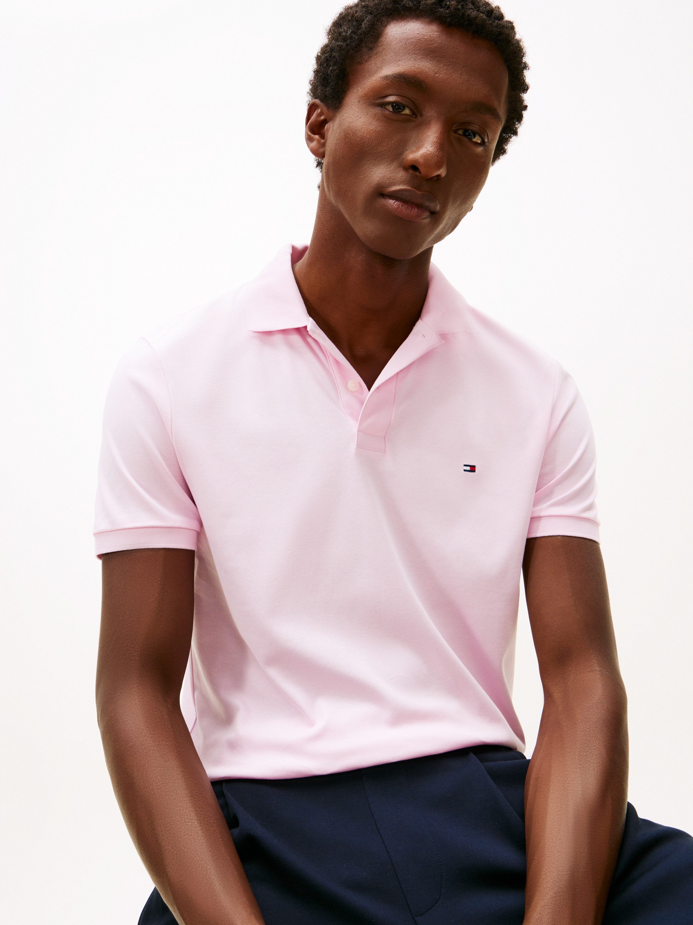 Tommy Hilfiger Poloshirt LIQUID COTTON REGULAR SEASONAL mit Logostickerei günstig online kaufen