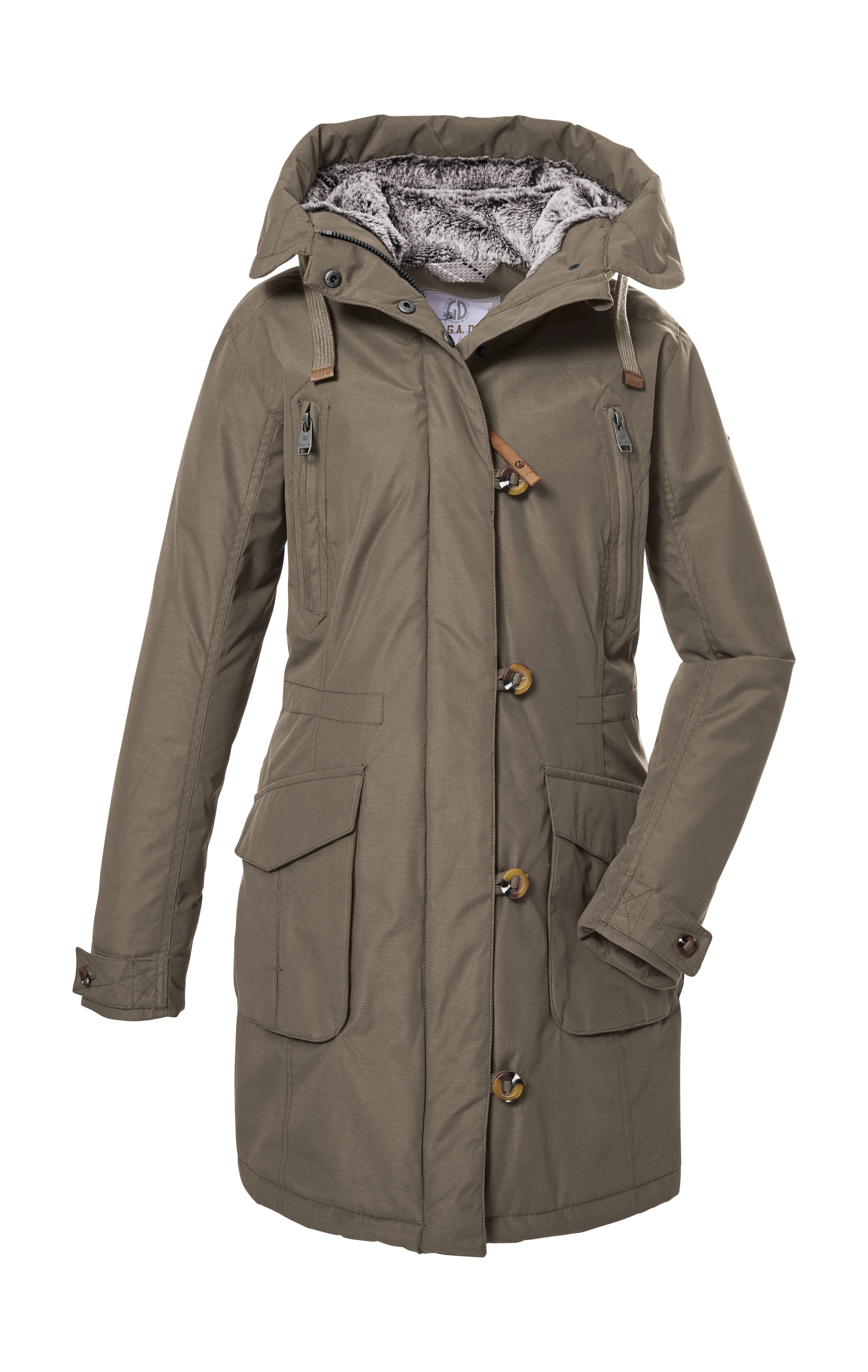 Parka Décontractée Femme En Polaire Avec Capuche - G.I.G.A. DX, Coupe-vent, Doublure Douce, Fermeture 2 Voies