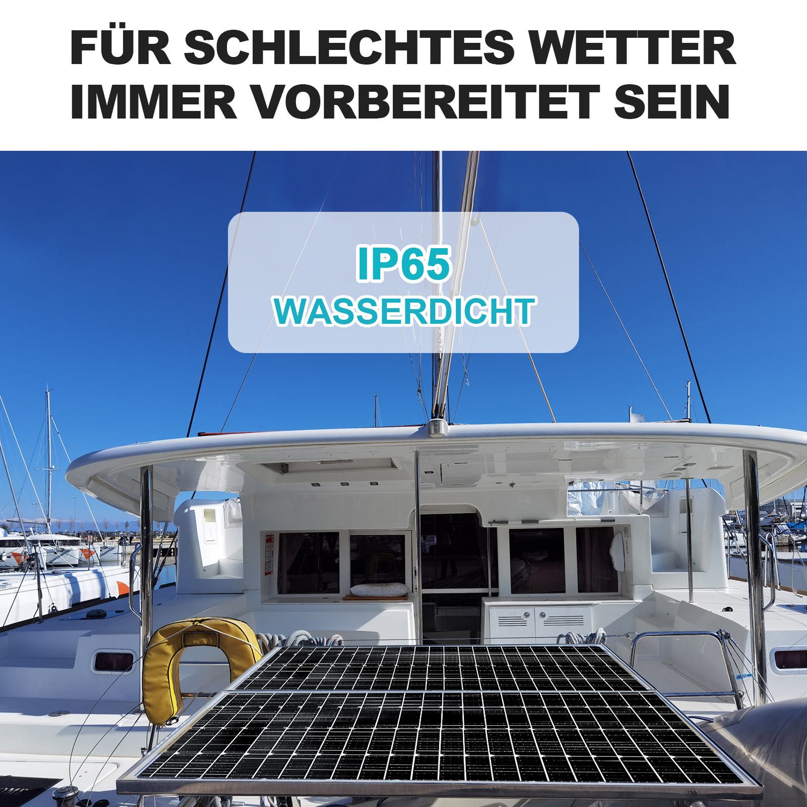 GLIESE Solarmodul 150W Solarpanel für Haushalt, Wohnmobile & Camping, 150 W, Monokristallin, (packung, 1-St., Solarpanel), Einfache Erweiterung durch Serien-/Parallelschaltung