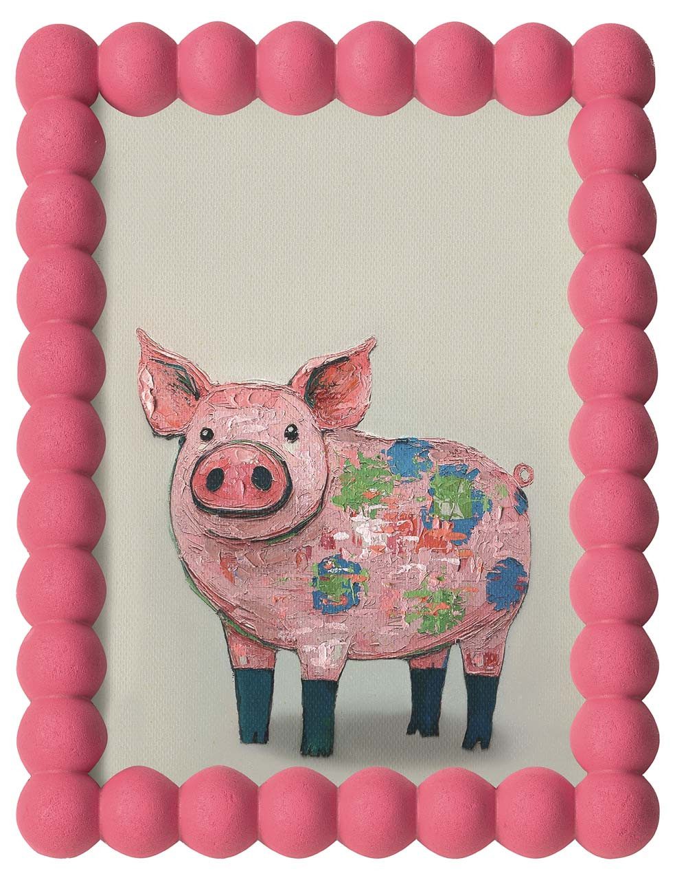 ArtUniverse Gemälde Pink Pig 15 x 20 cm, Tiermotiv