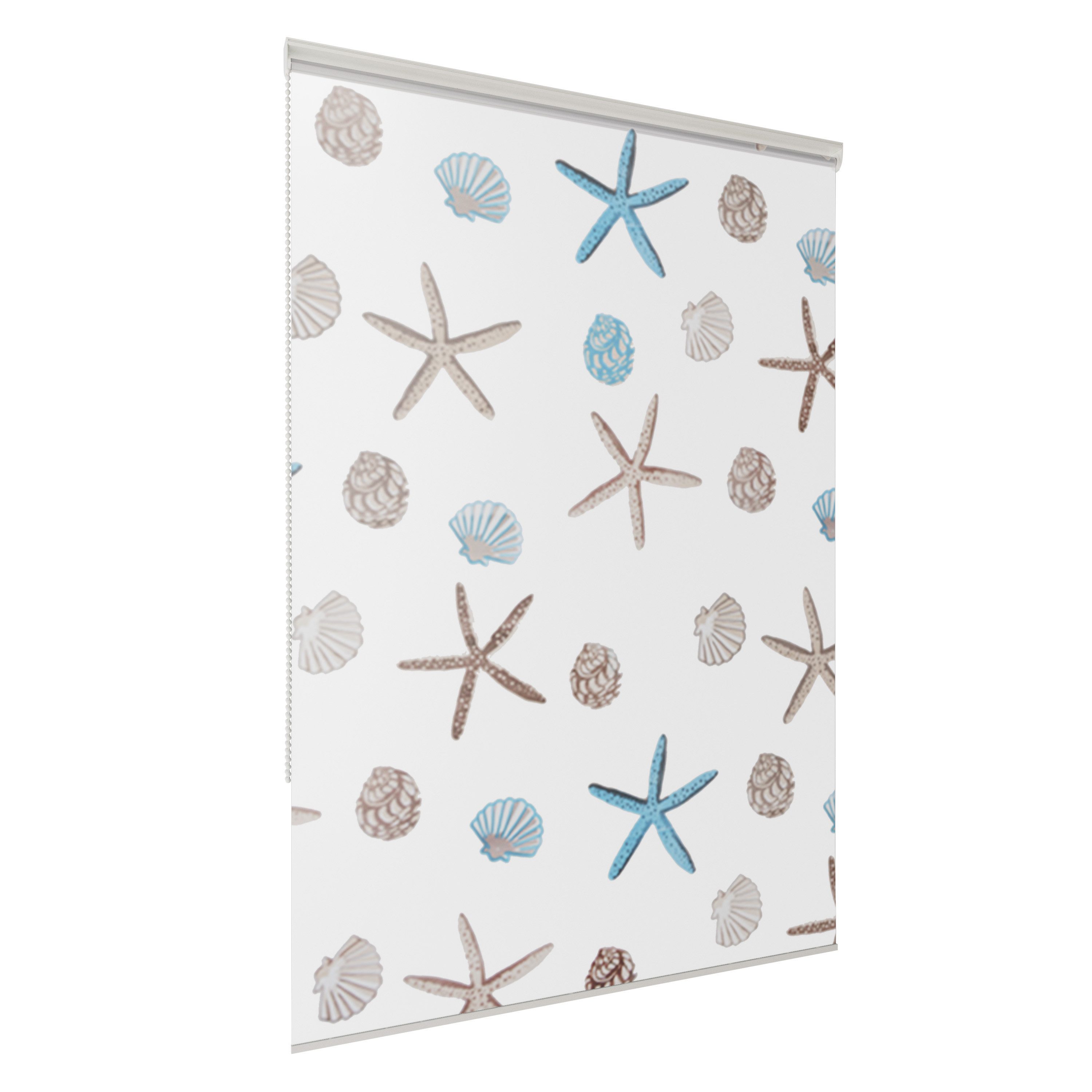 Aquabad® Duschrollo Vaskaflex Badewannenrollo Breite 100 cm, Muster: Ocean, Breite: 100cm