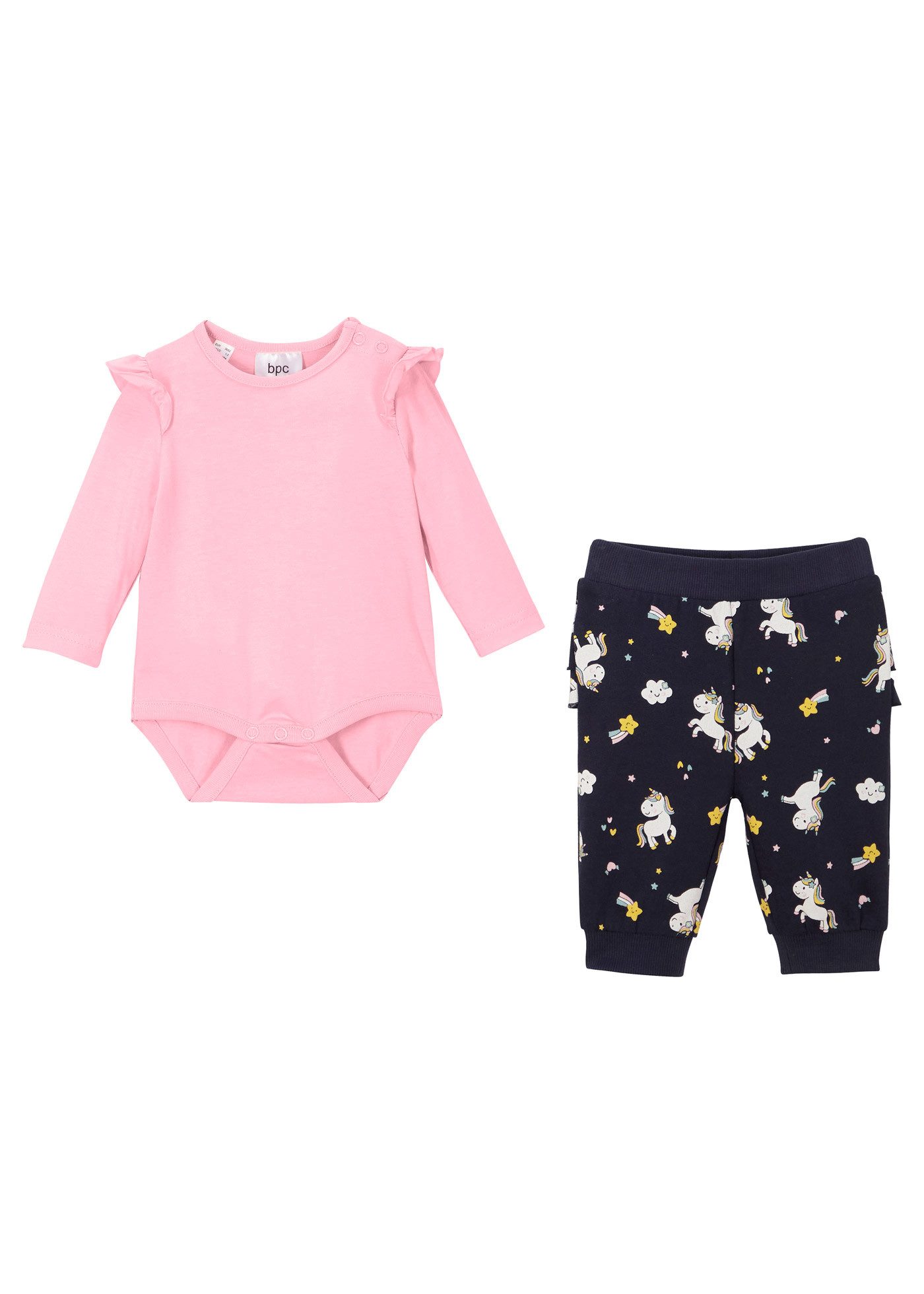 bonprix Body & Hose (Set, 2-tlg) Regular Fit, mit Druckknöpfen, aus Baumwolle