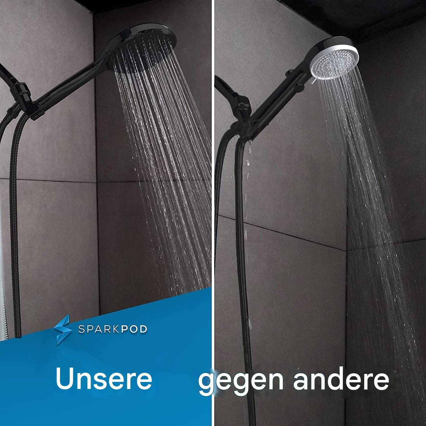 sparkpod Handbrause XXL Regendusche Hochdruck Handbrause günstig online kaufen