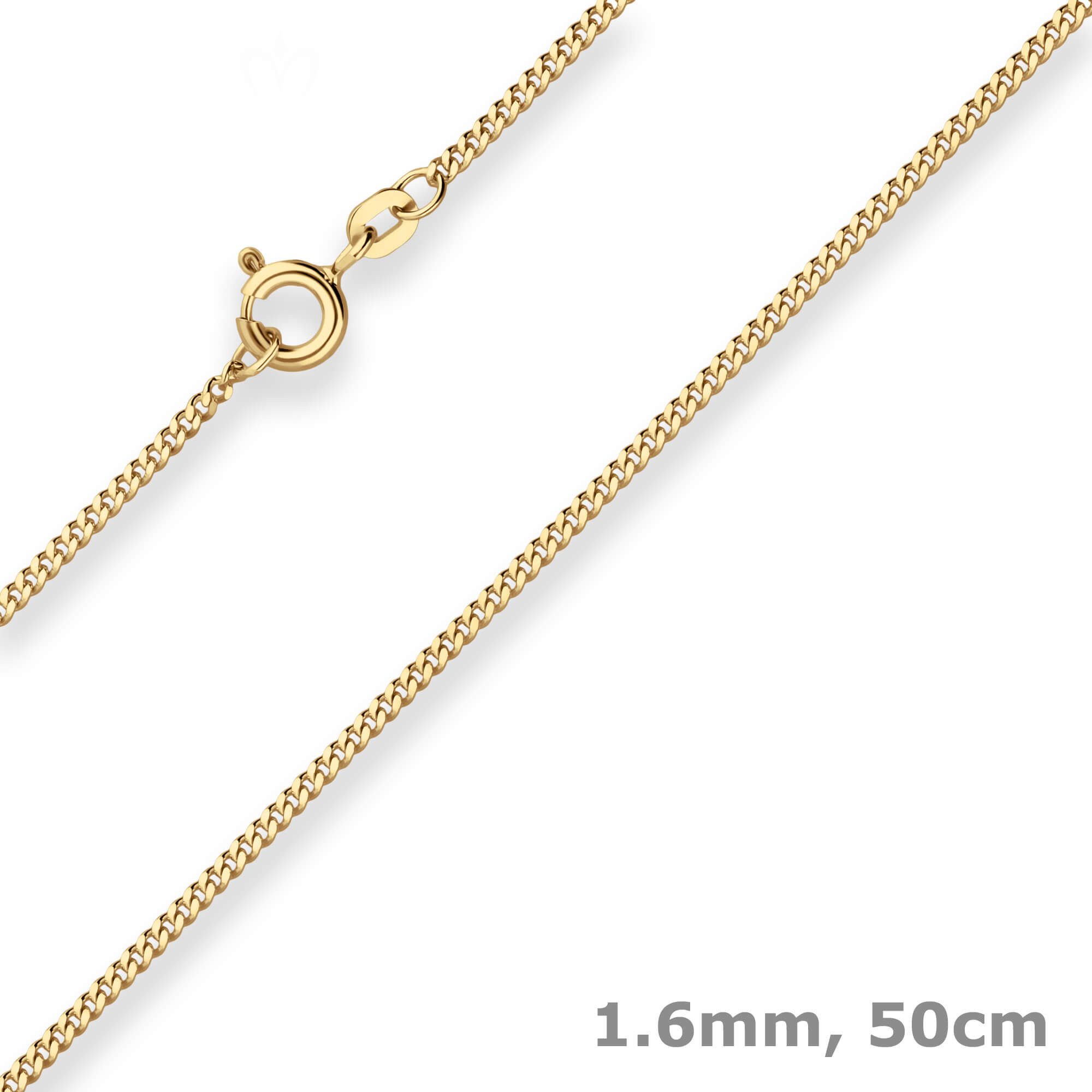 Goldkette 1,6mm Panzerkette aus 585 Gelbgold 50cm