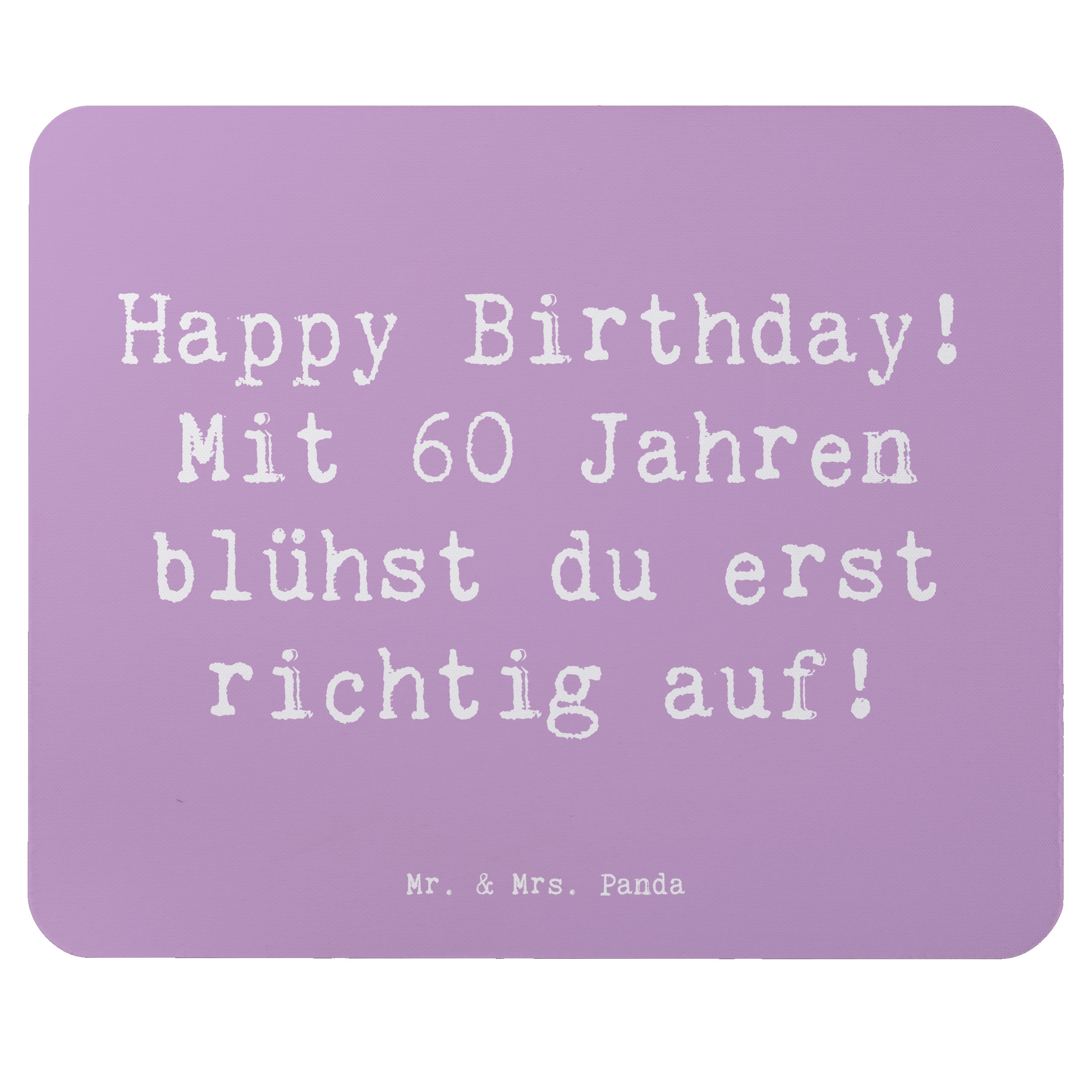 Mauspad Spruch 60. Geburtstag Aufblühen - Lavendeltraum - Geschenk, Lebenswei