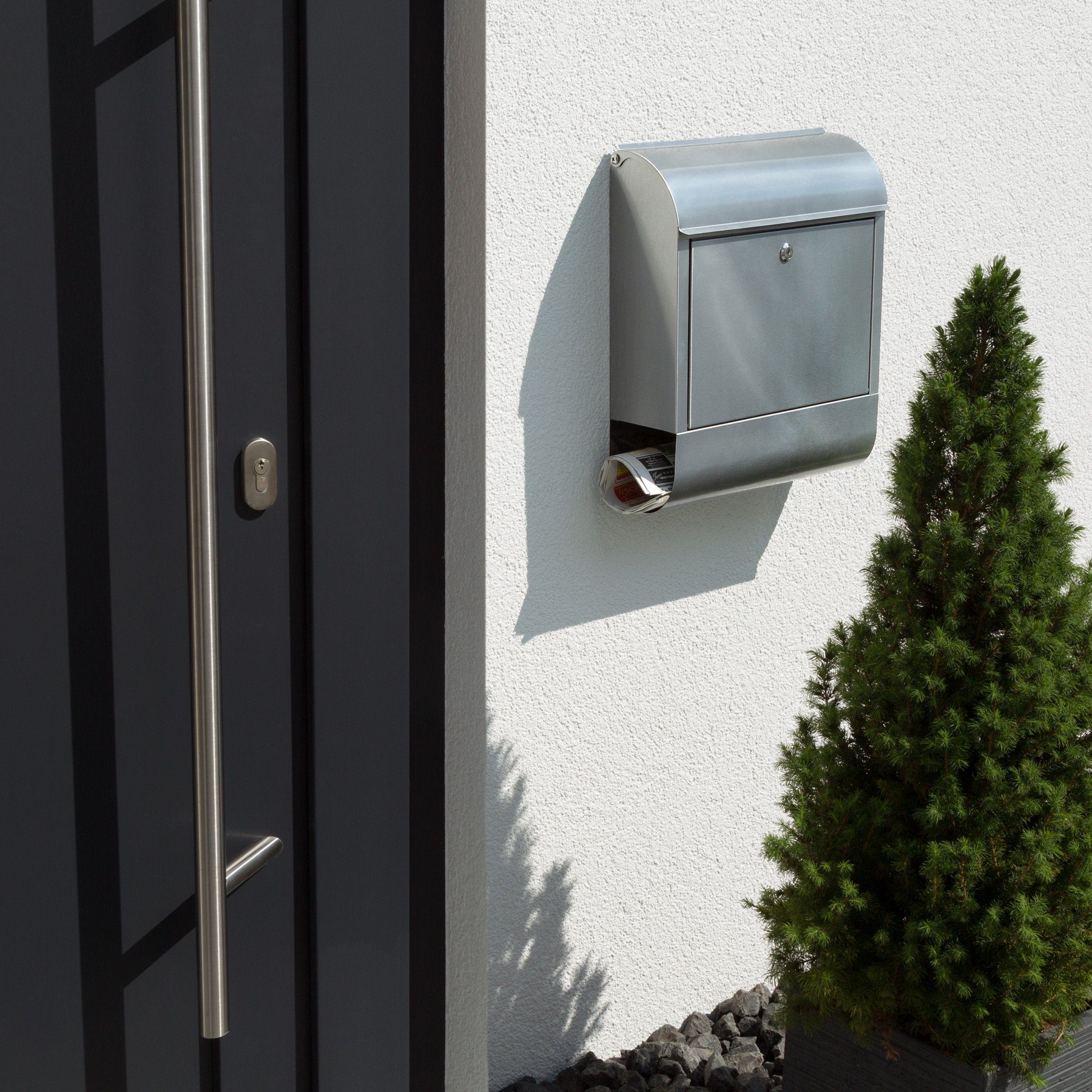 tectake Wandbriefkasten Briefkasten, aus Edelstahl günstig online kaufen
