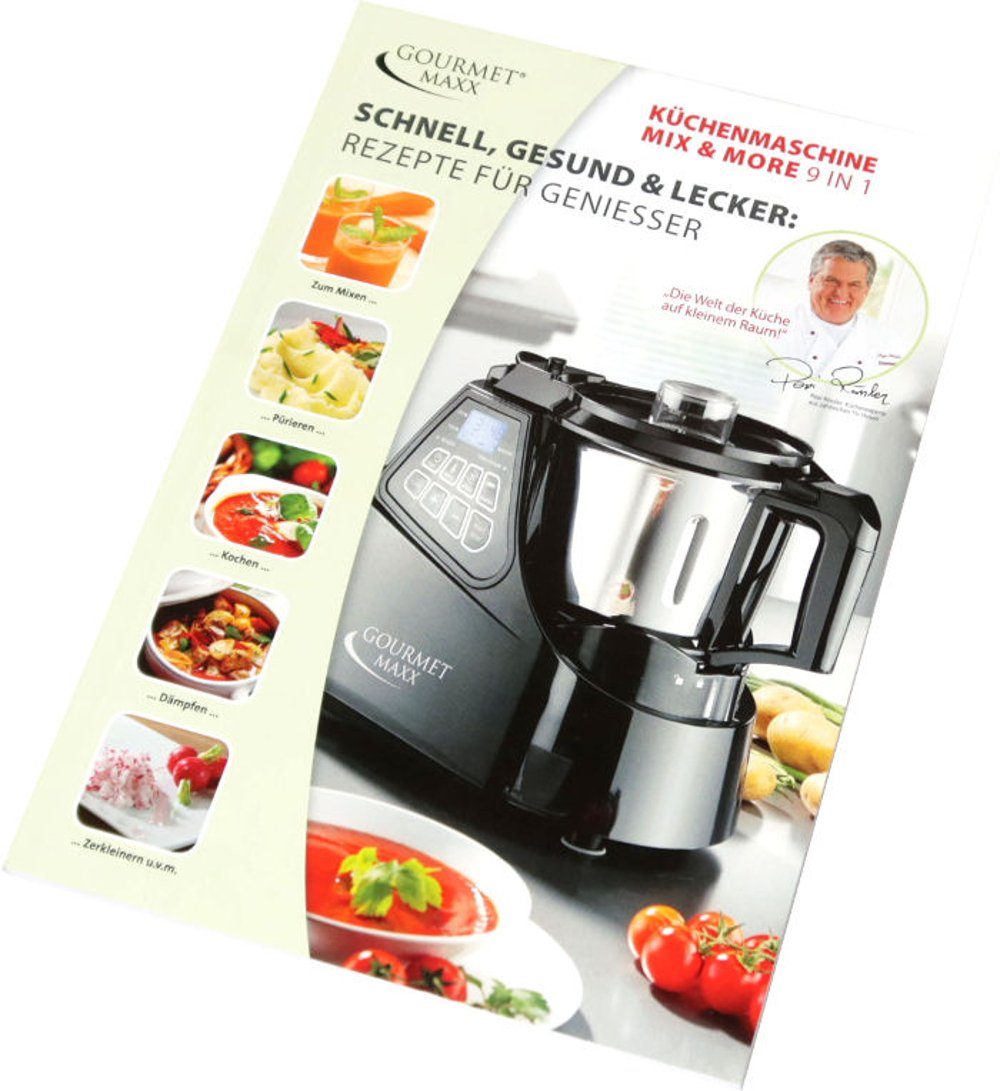 GOURMETmaxx Notizbuch Küchenmaschine MIX & MORE 9-in-1, Rezeptbuch für Küchenmaschine Thermo Kochen Mixer Kochbuch Rezepte