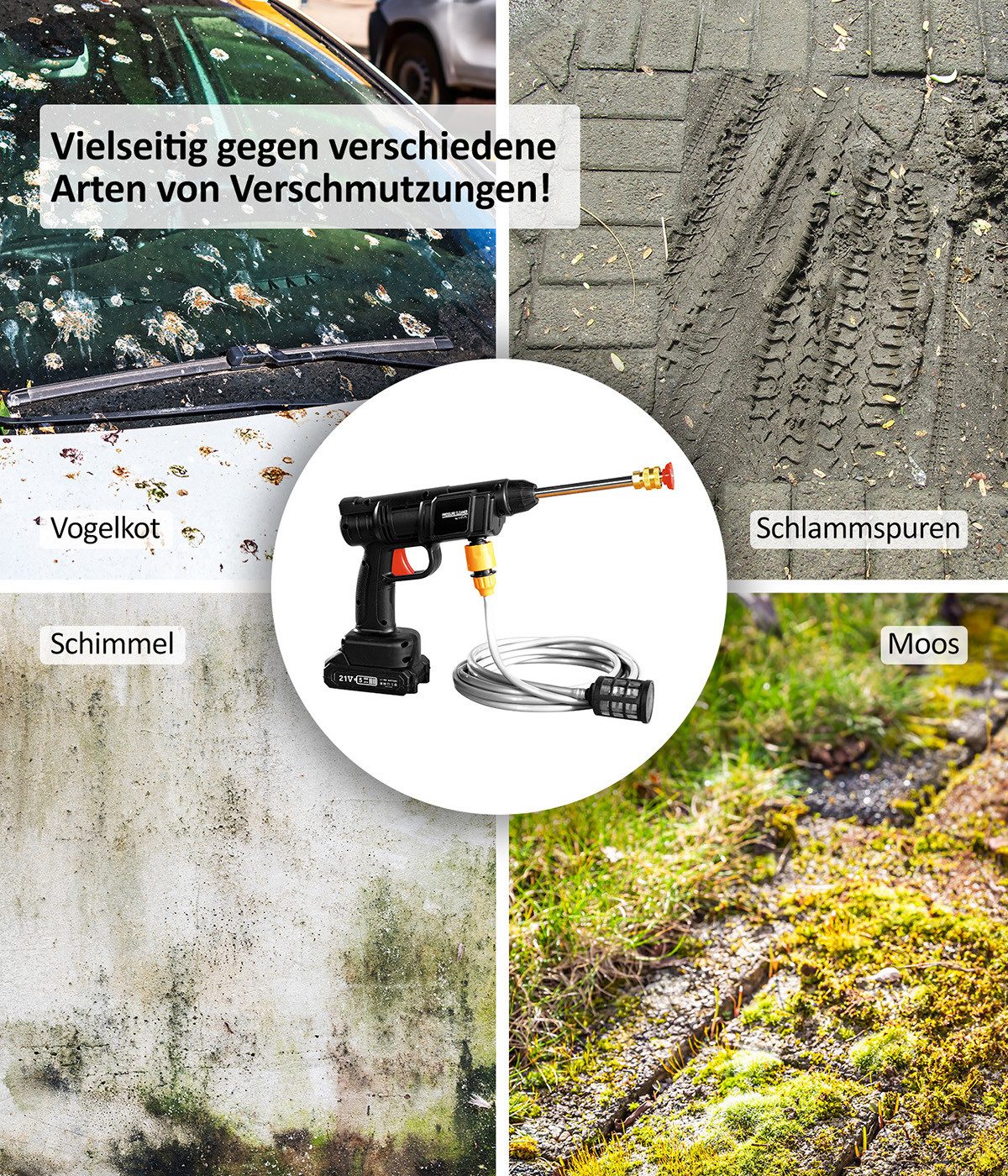 Genius Akku-Druckreiniger Genius Pressure Cleaner Akku Druckreiniger 12-TLG., (Set 12-tlg., Starterset), Akku betrieben, Anwendung auch ohne Wasseranschluss möglich, kompakt