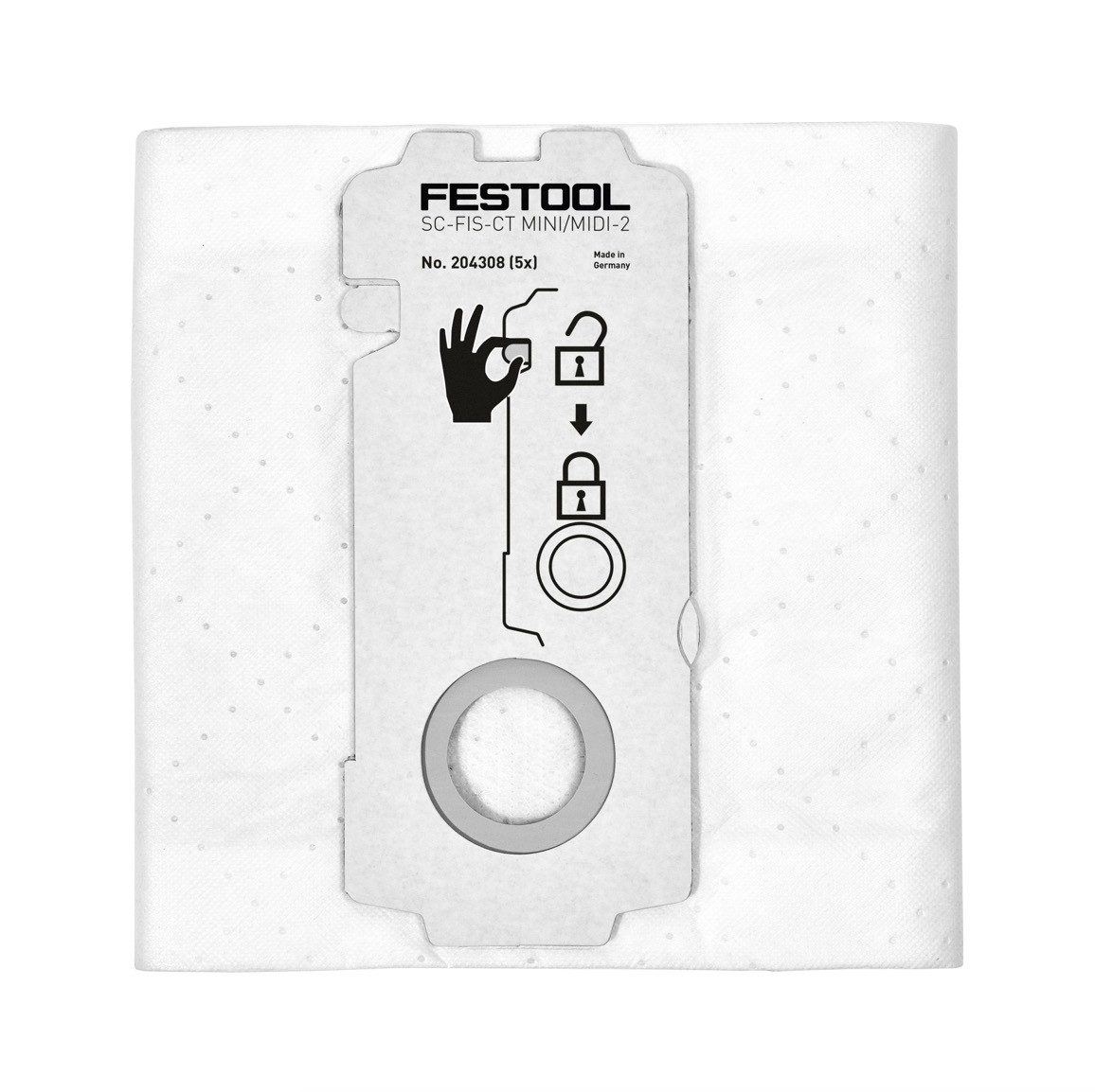 FESTOOL Filterbeutel SELFCLEAN Filtersack SC-FIS-CT MINI/MIDI-2/5 für CT MINI und CT MIDI
